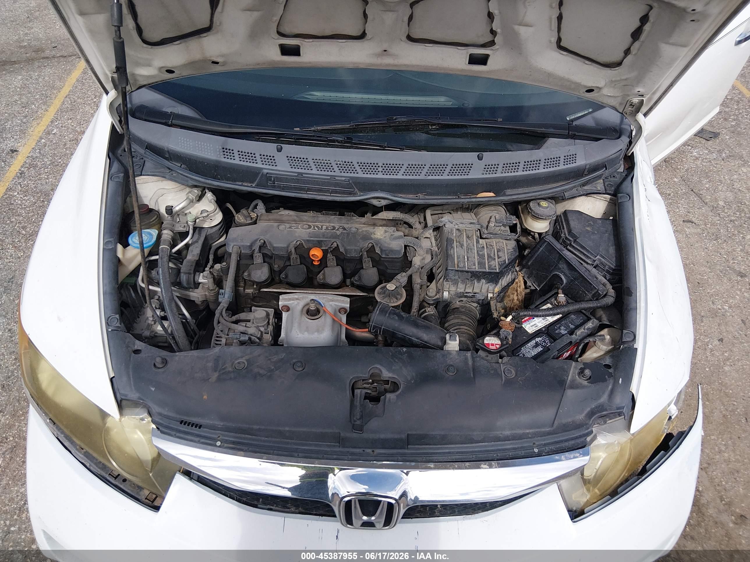 2009 Honda Civic Vp Белый vin: 19XFA16399E031489