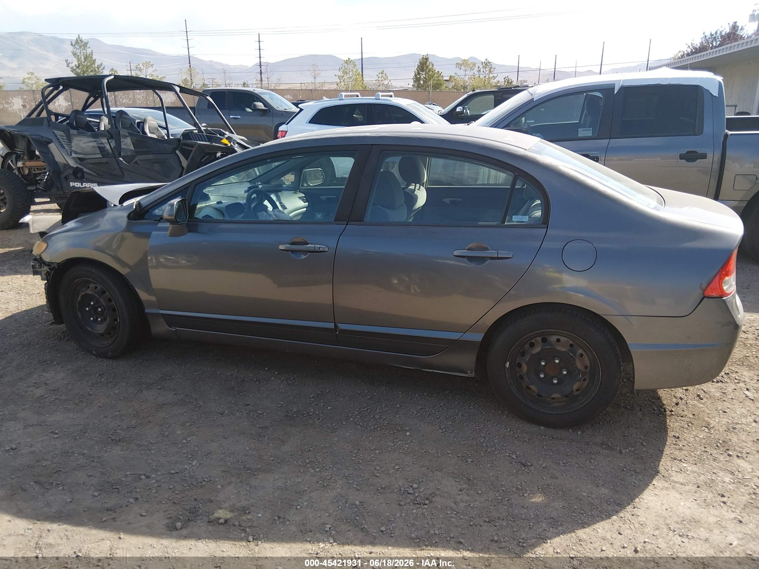 2009 Honda Civic Lx Gray vin: 19XFA16509E032287