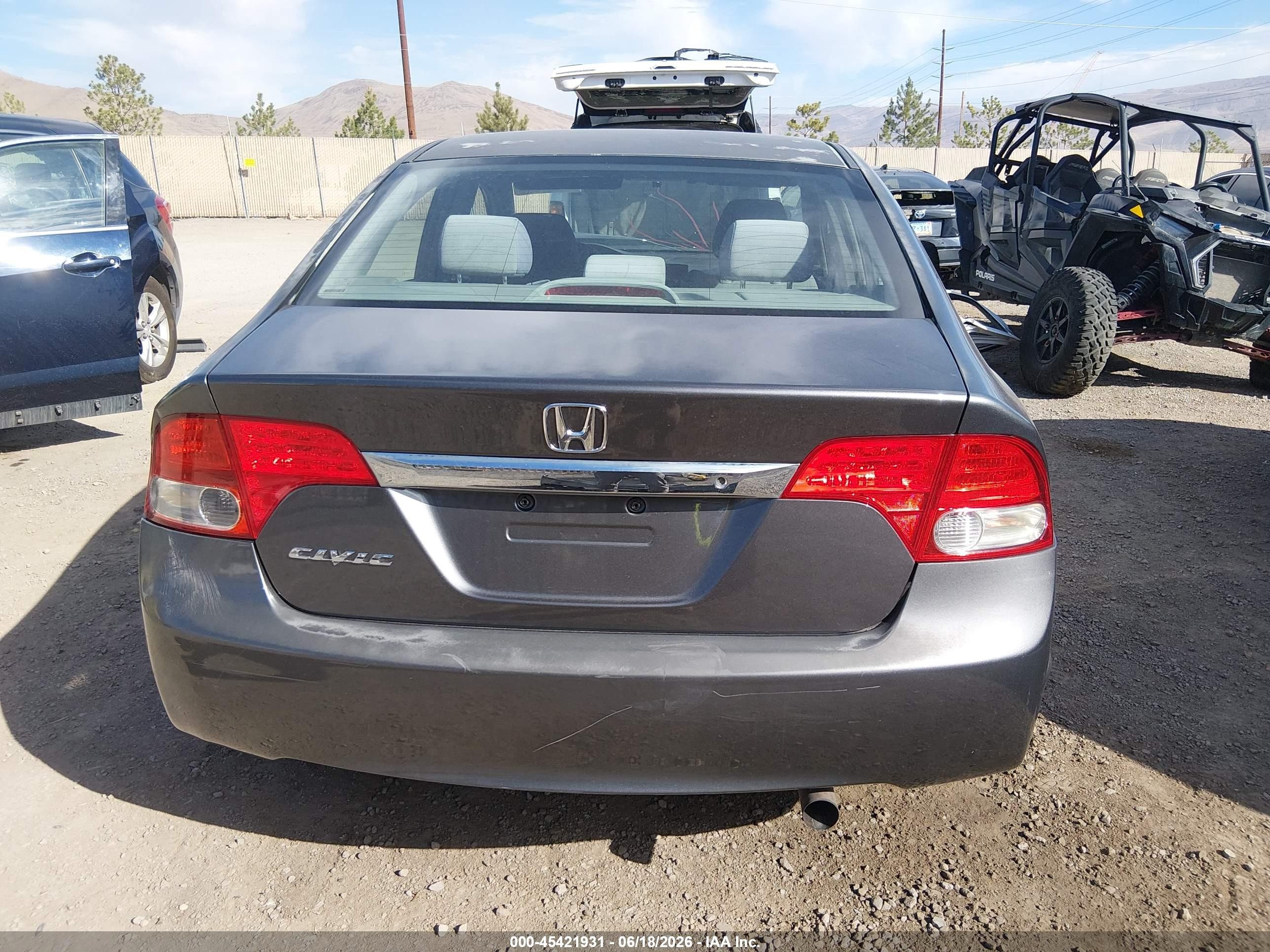 2009 Honda Civic Lx Gray vin: 19XFA16509E032287