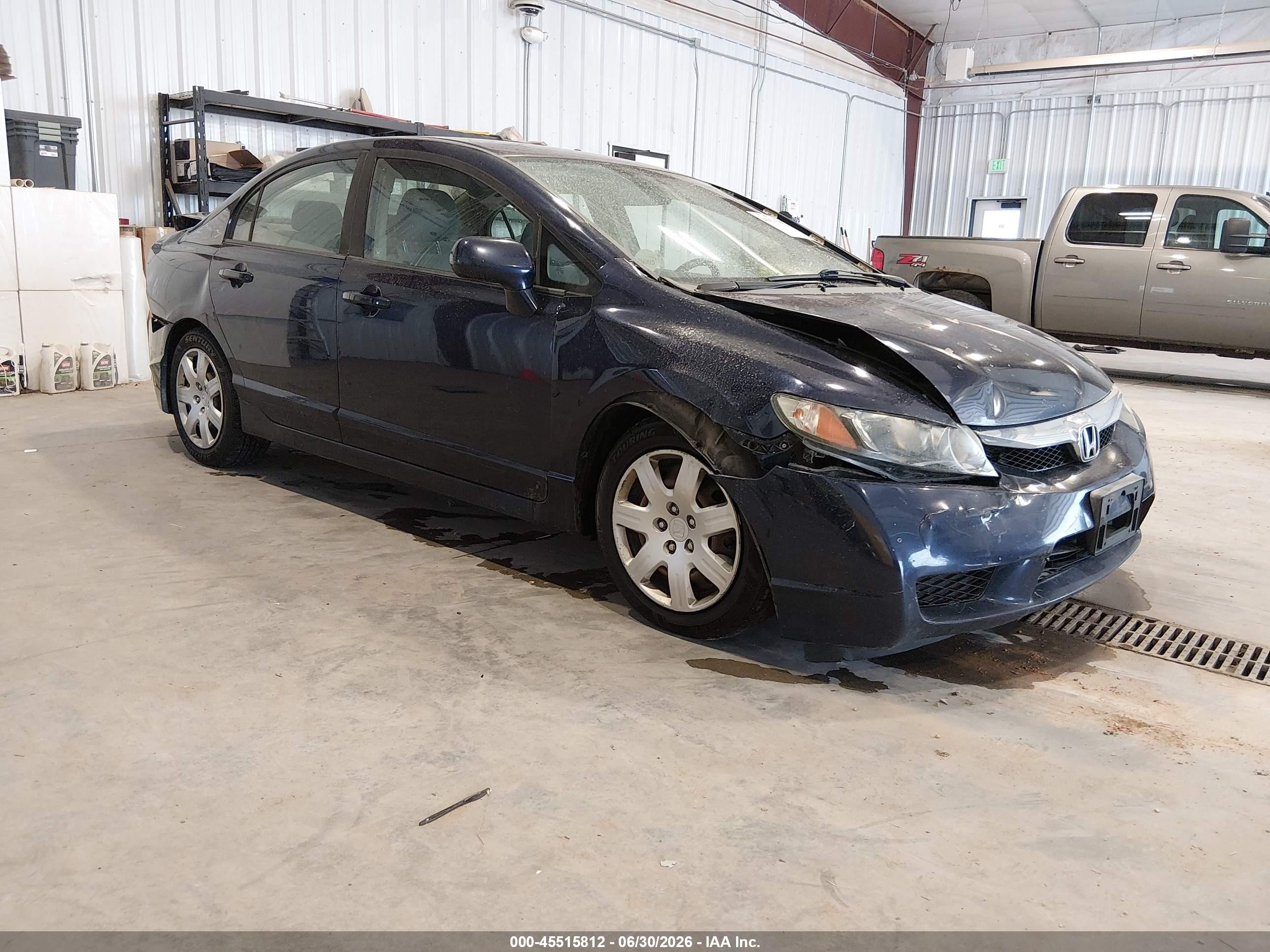 2009 Honda Civic Lx Blue vin: 19XFA16509E032435
