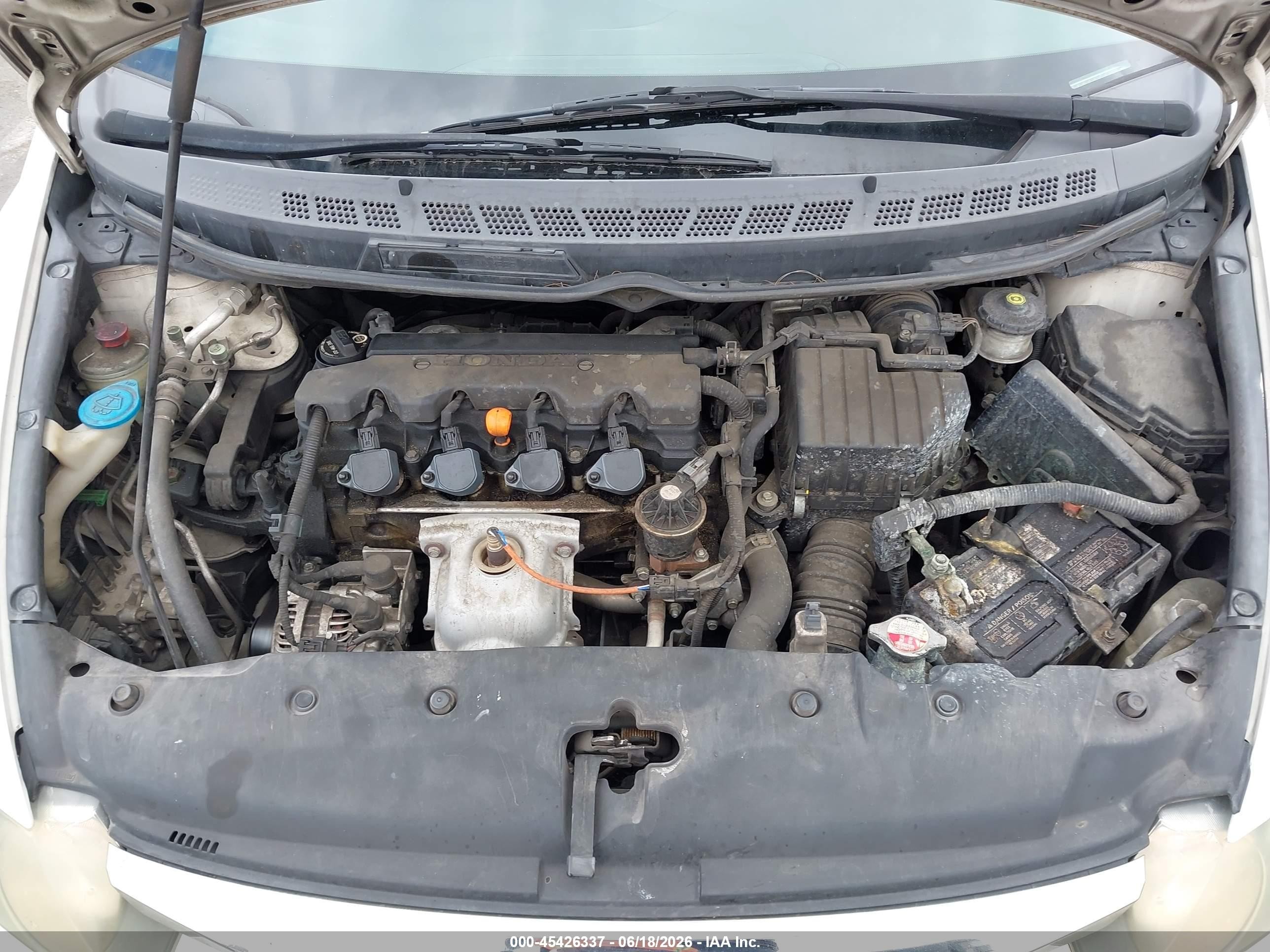 2009 Honda Civic Lx White vin: 19XFA16509E033472