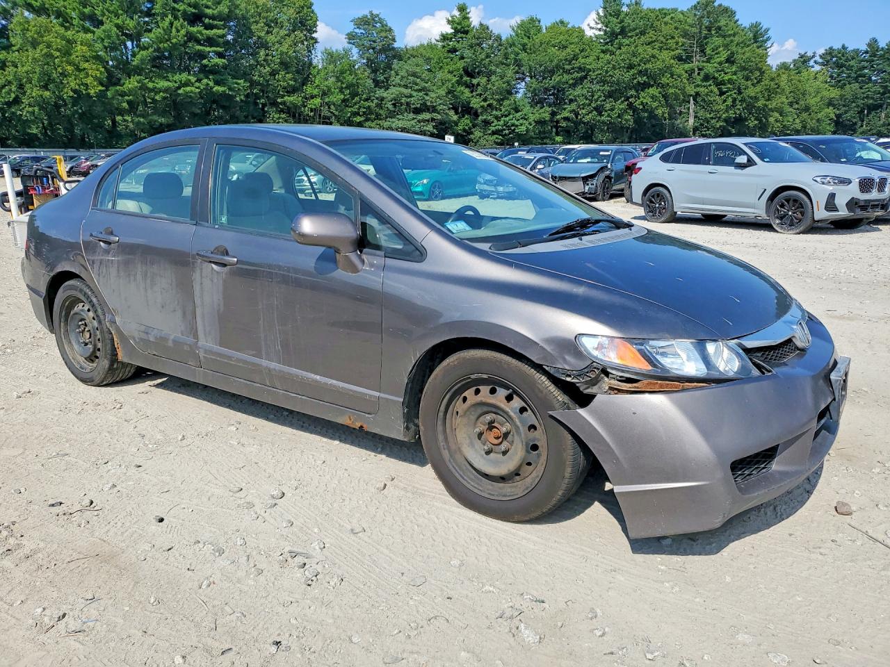 2009 Honda Civic Lx Gray vin: 19XFA16519E016907