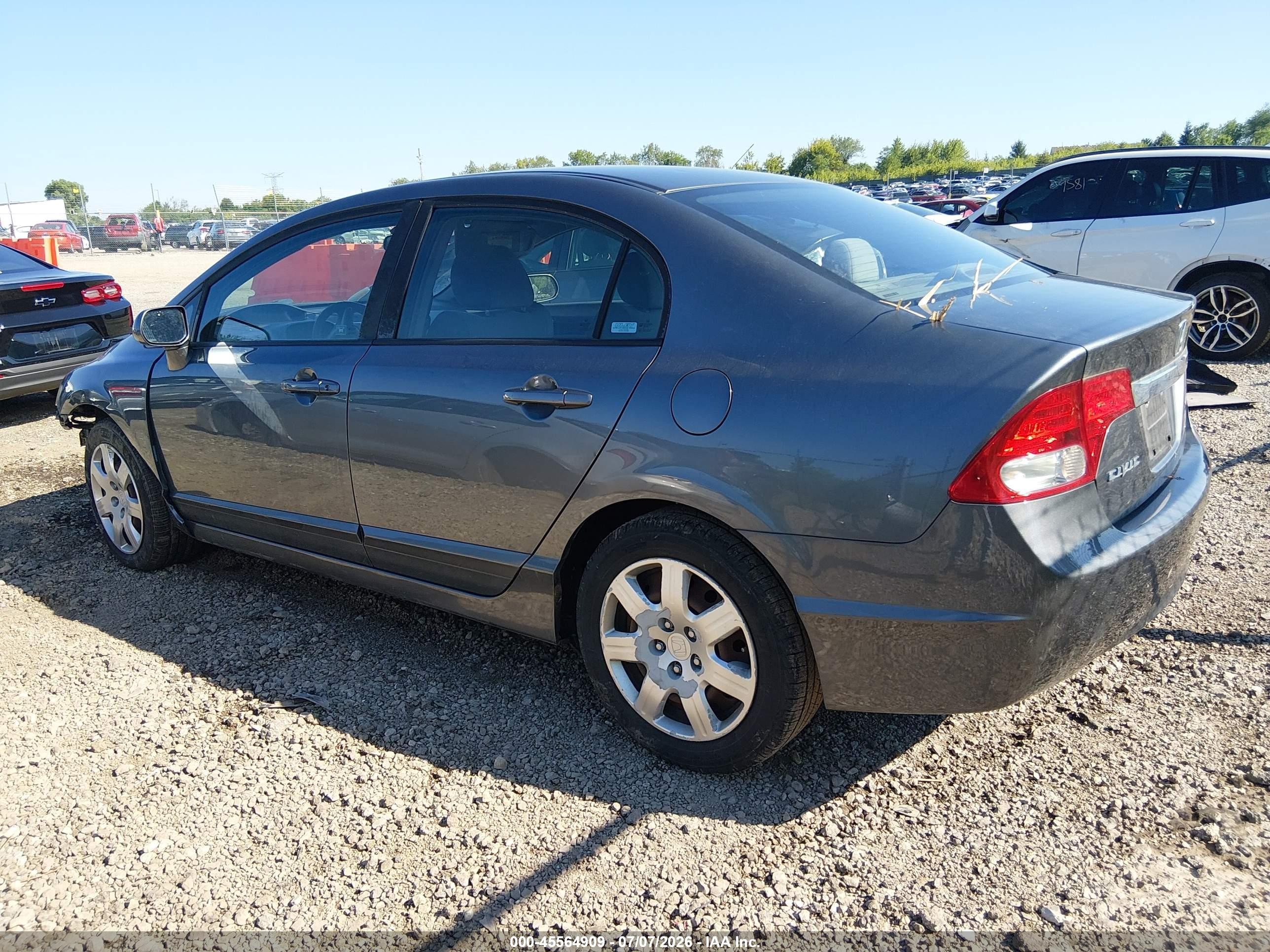 2009 Honda Civic Lx Gray vin: 19XFA16519E029561