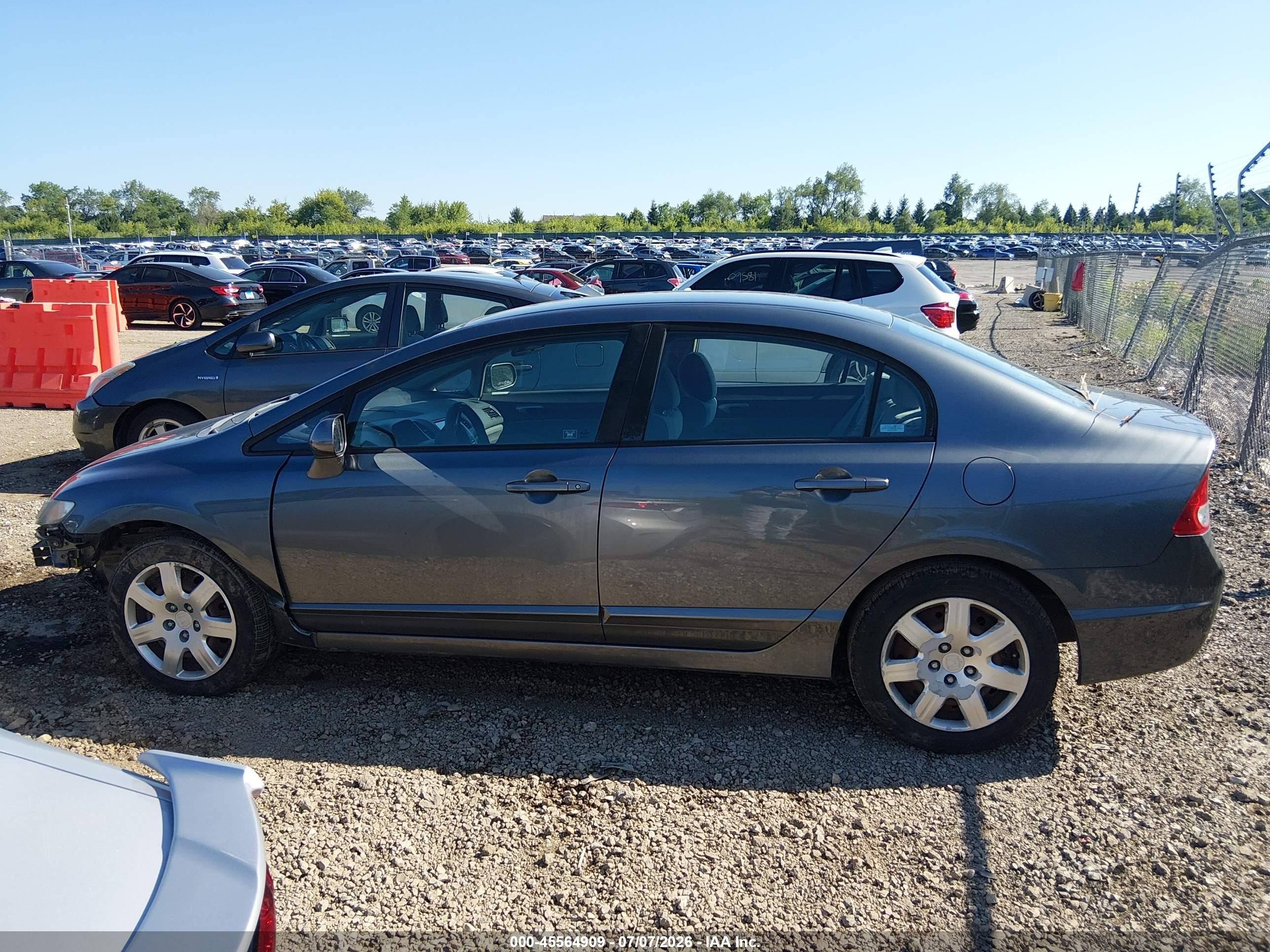 2009 Honda Civic Lx Gray vin: 19XFA16519E029561