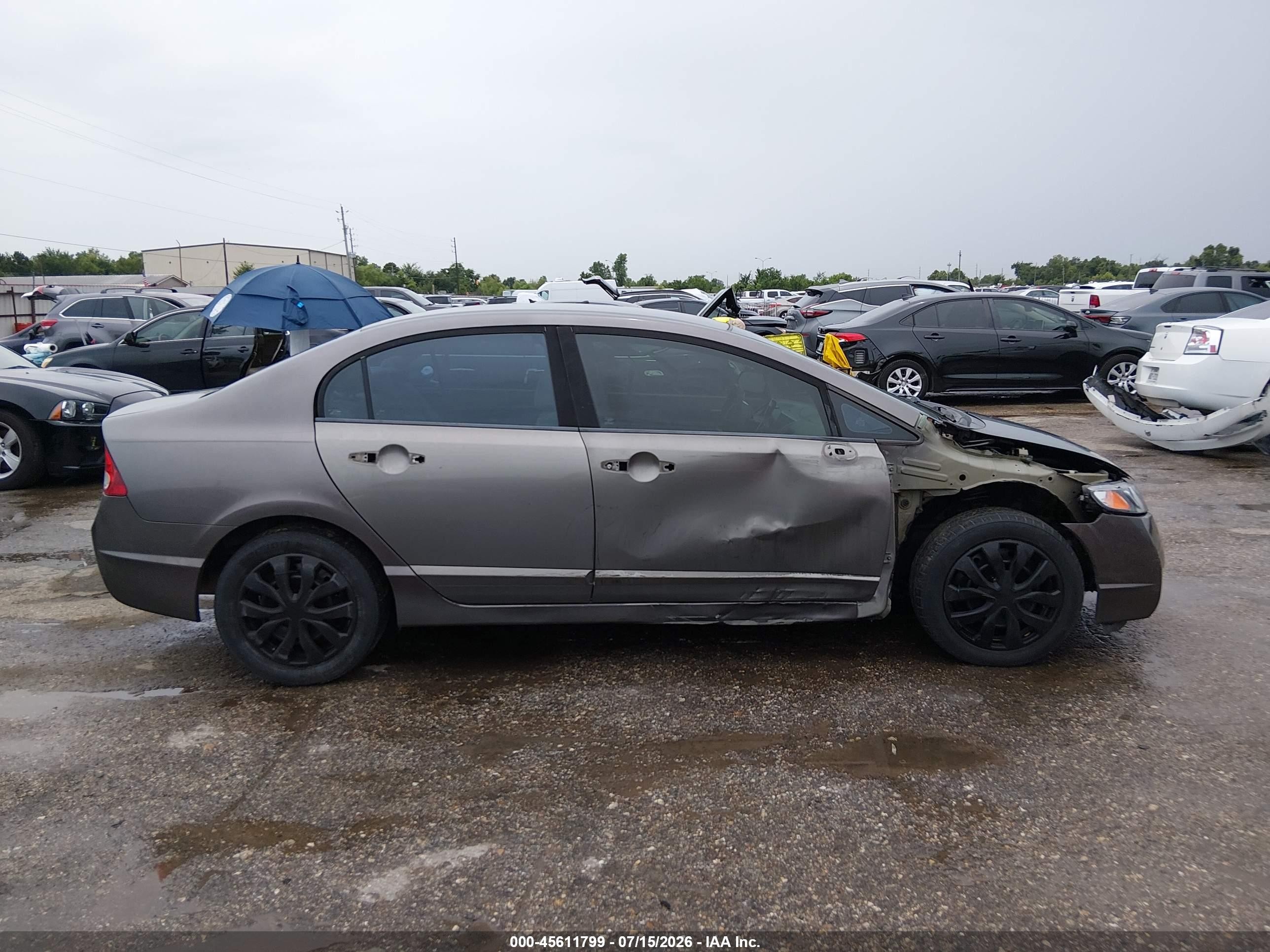 2009 Honda Civic Lx Brown vin: 19XFA16519E029768