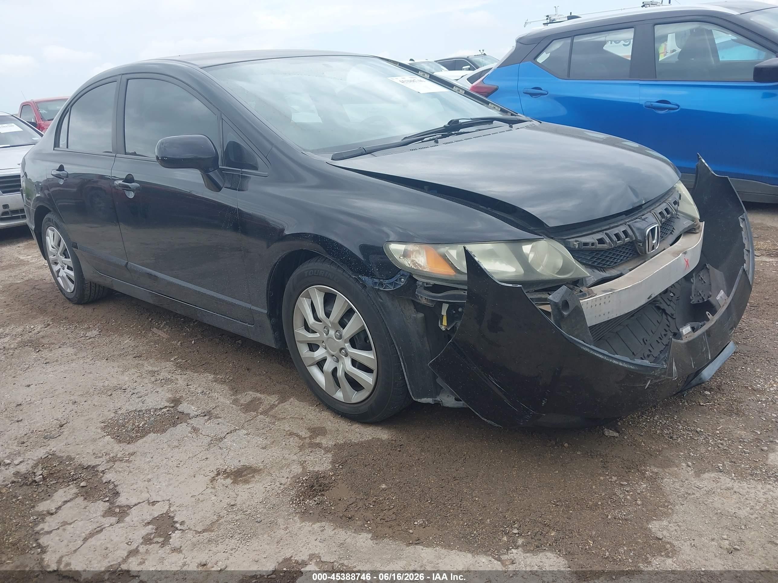 2009 Honda Civic Lx Black vin: 19XFA16519E035148