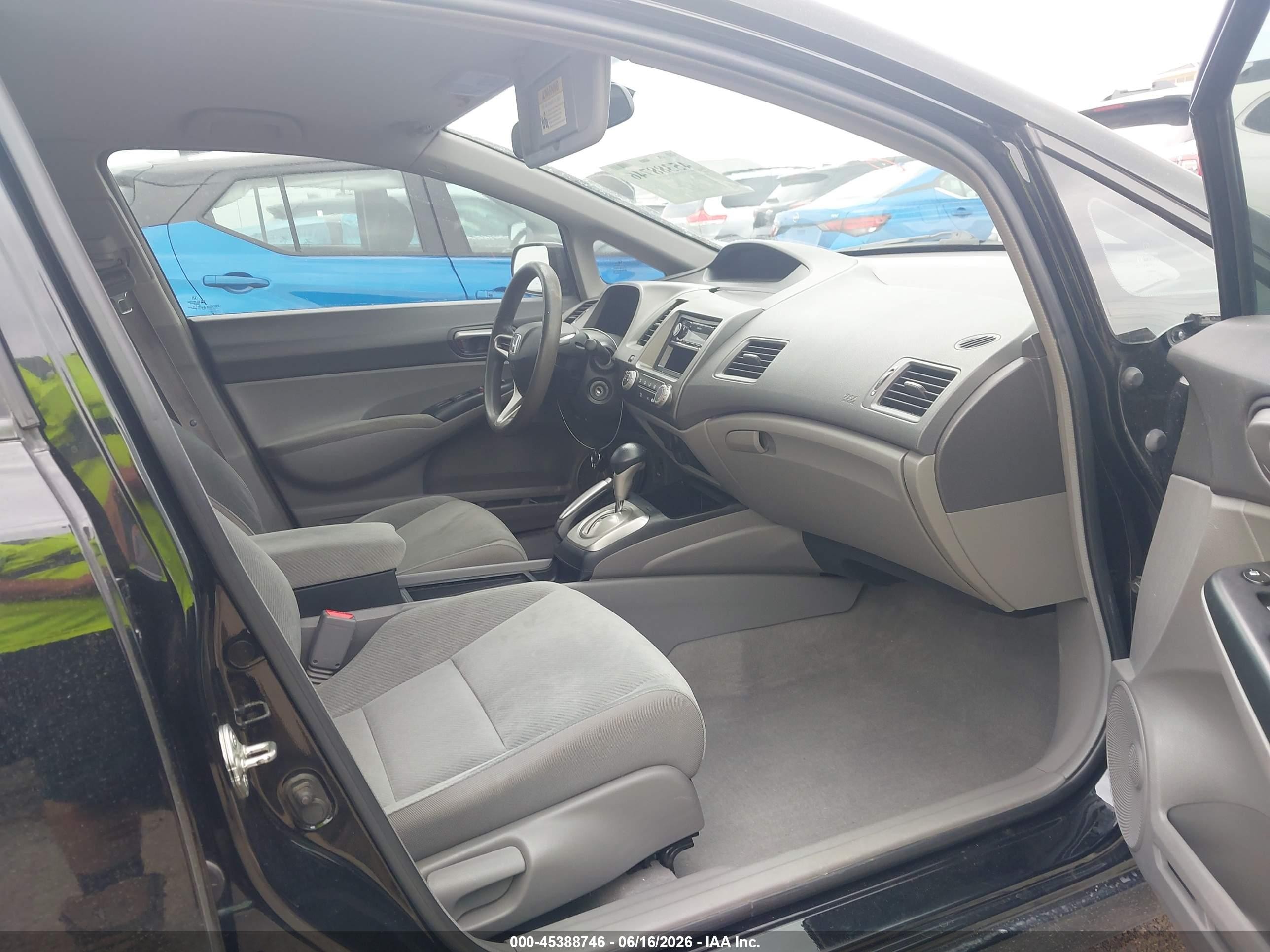 2009 Honda Civic Lx Black vin: 19XFA16519E035148