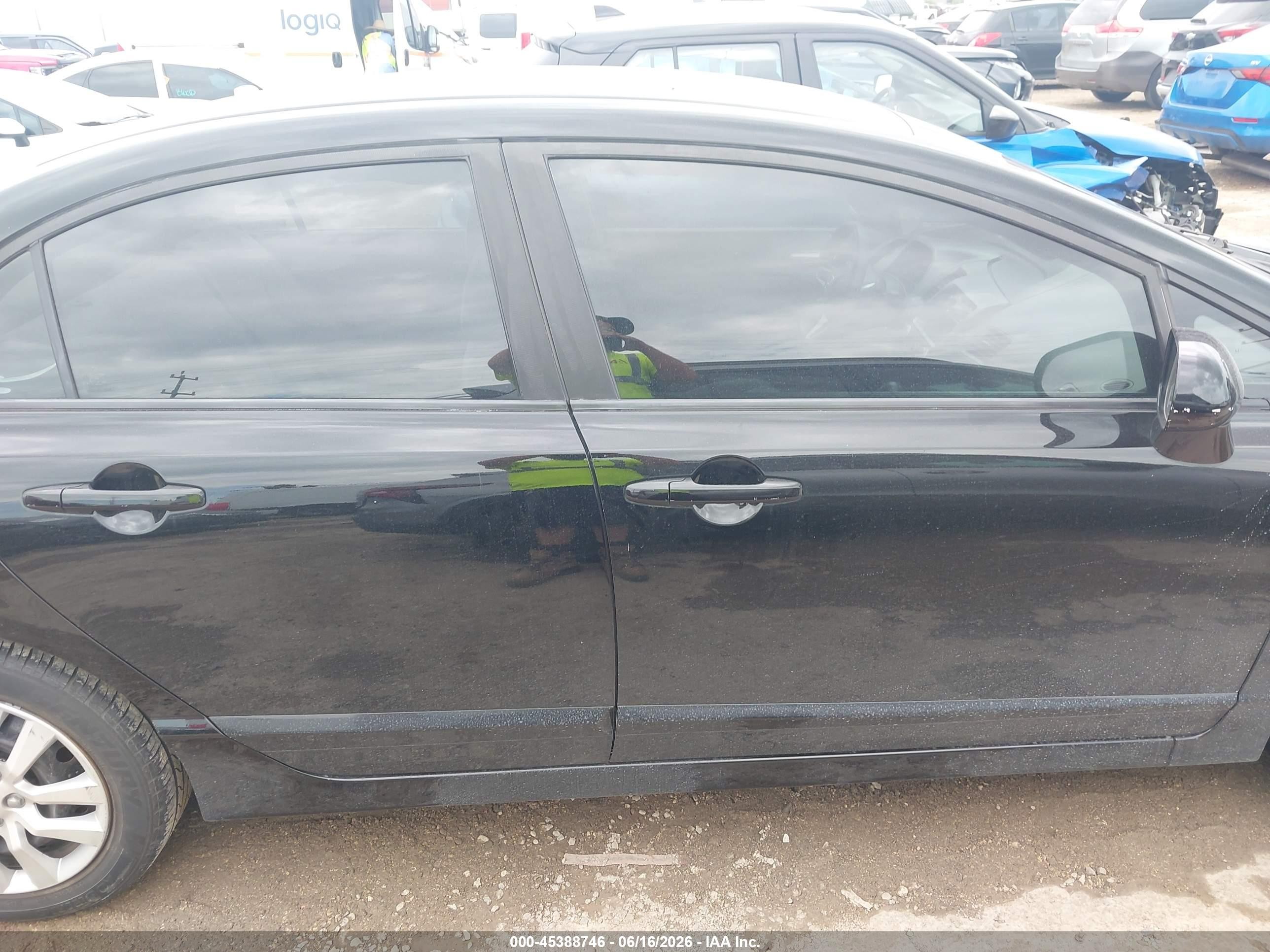2009 Honda Civic Lx Black vin: 19XFA16519E035148