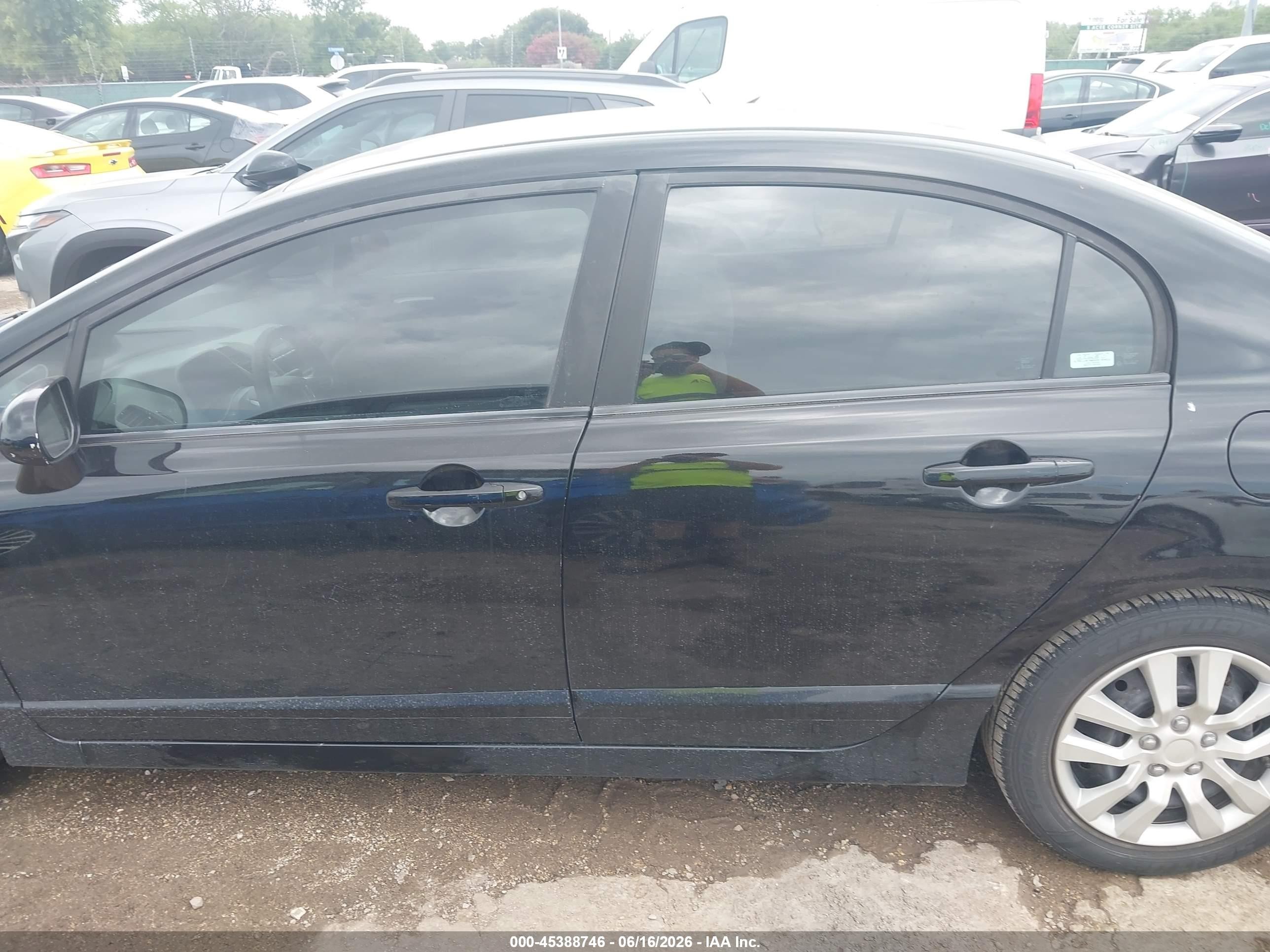 2009 Honda Civic Lx Black vin: 19XFA16519E035148