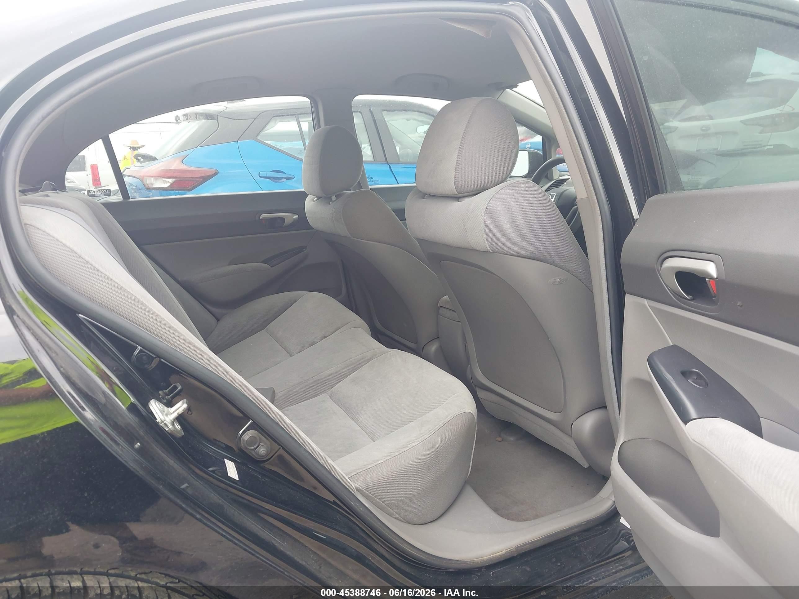 2009 Honda Civic Lx Black vin: 19XFA16519E035148
