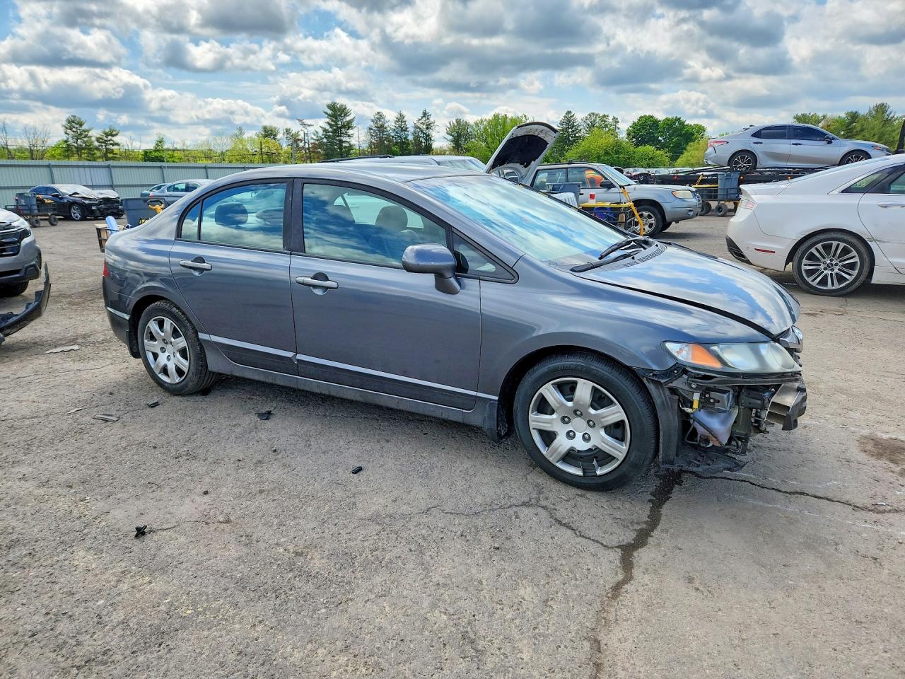 2009 Honda Civic Lx Gray vin: 19XFA16519E042004
