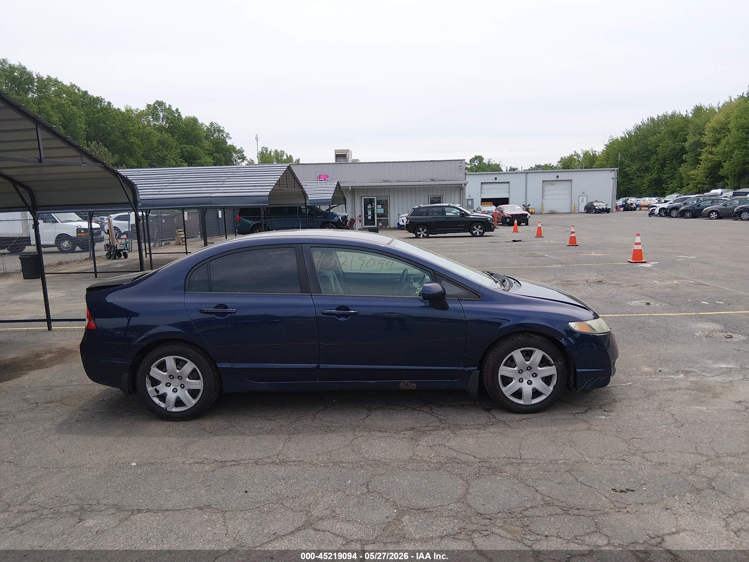 2009 Honda Civic Lx Dark Blue vin: 19XFA16519E051527
