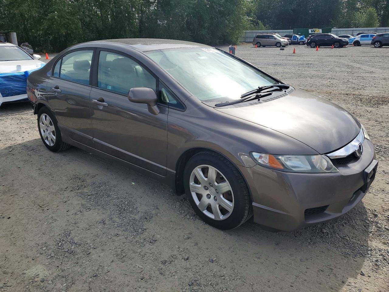 2009 Honda Civic Lx Brown vin: 19XFA16519E052225