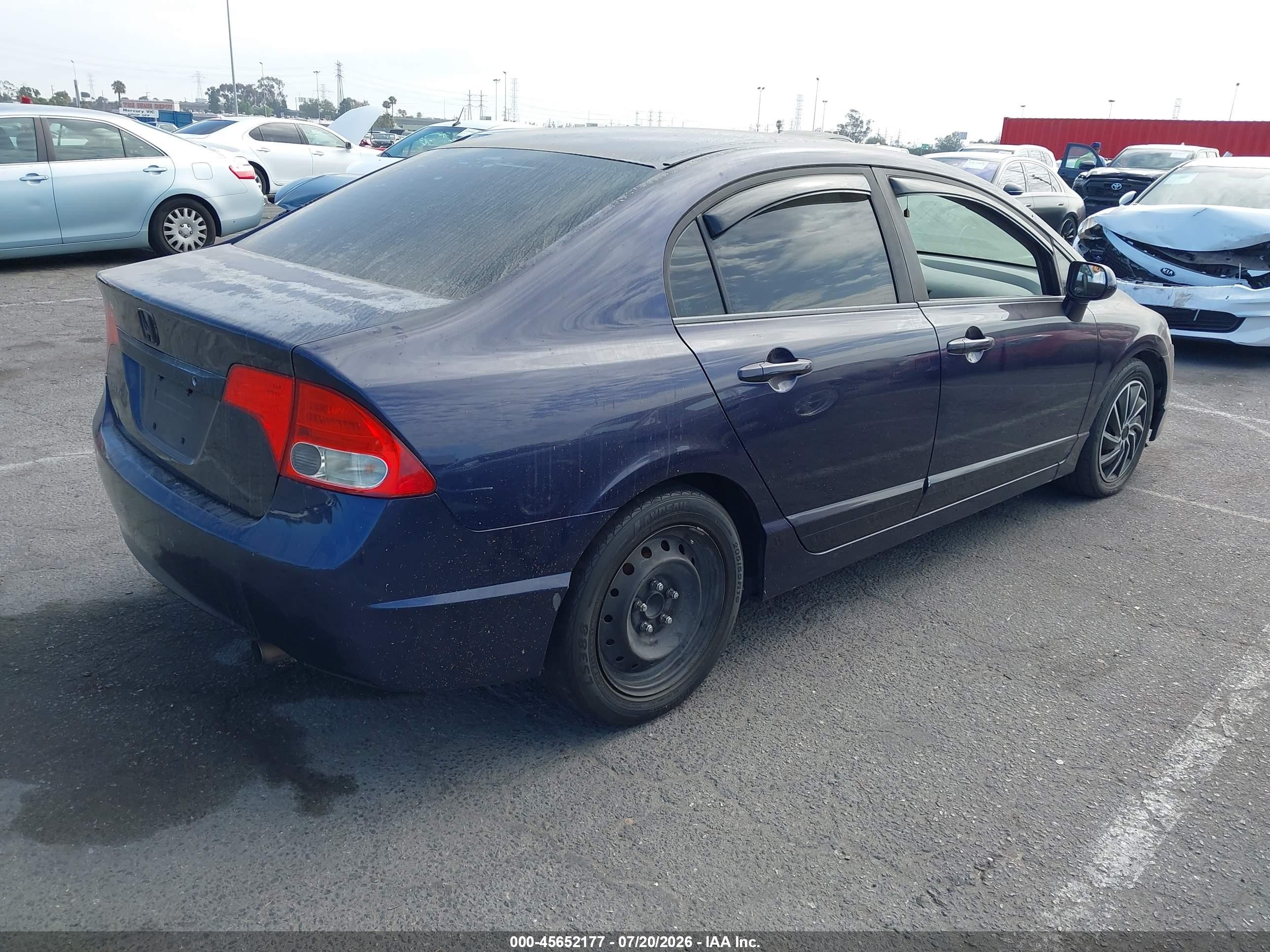 2009 Honda Civic Lx Dark Blue vin: 19XFA16529E004085