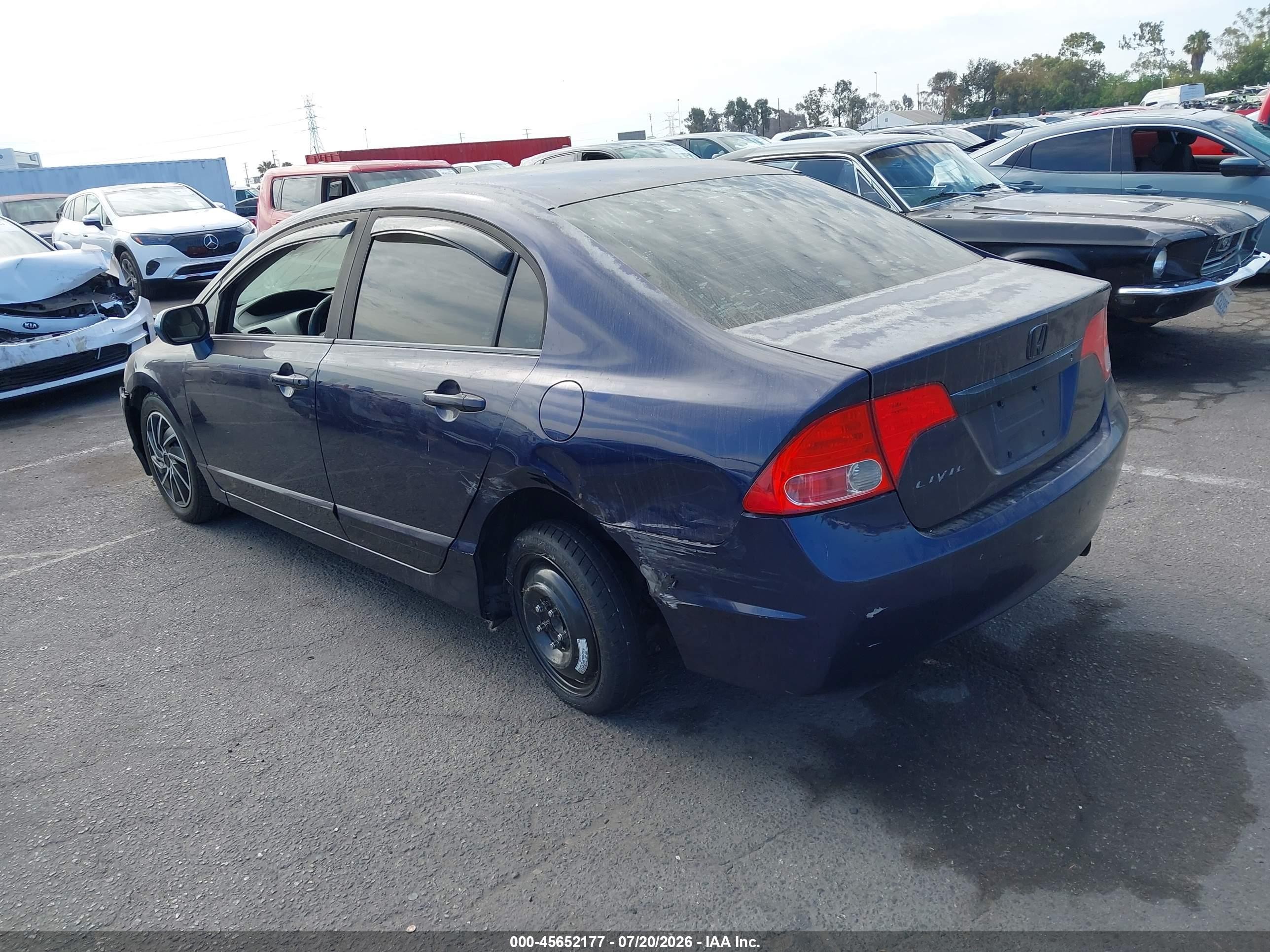 2009 Honda Civic Lx Dark Blue vin: 19XFA16529E004085