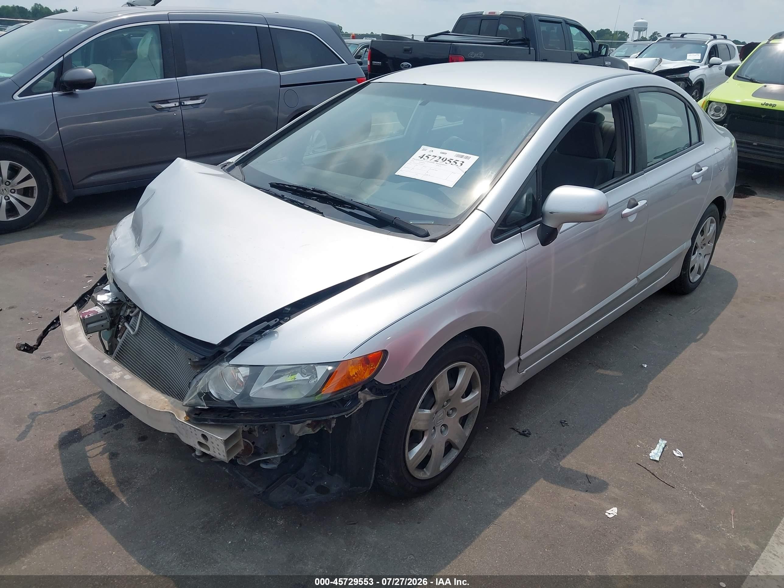 2009 Honda Civic Lx Silver vin: 19XFA16529E013871
