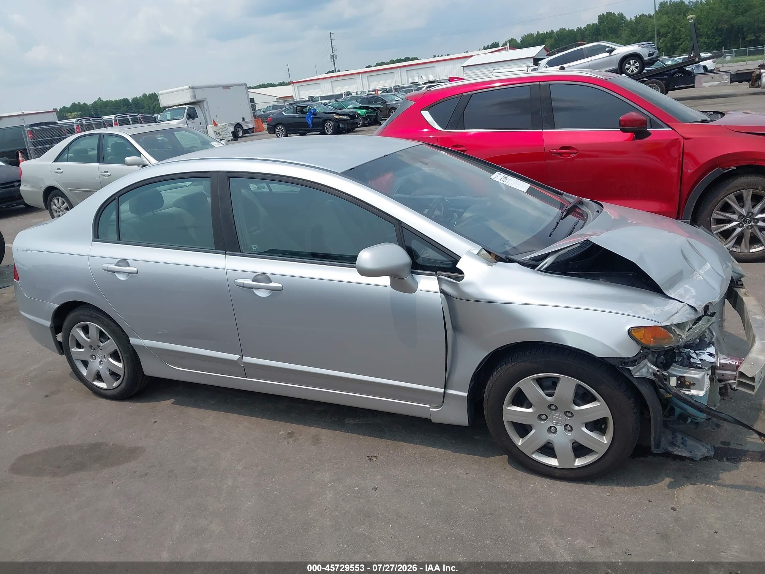 2009 Honda Civic Lx Silver vin: 19XFA16529E013871