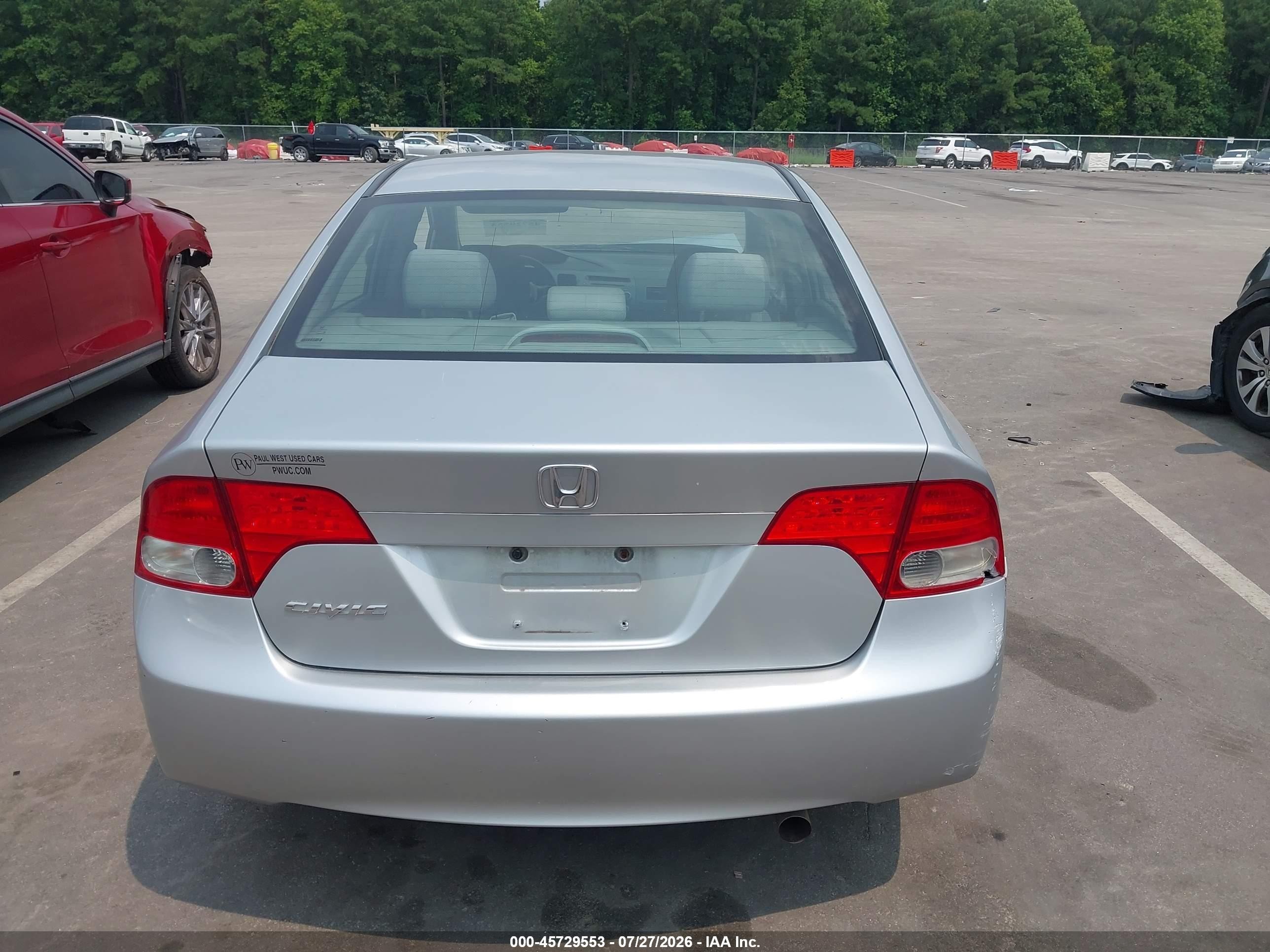 2009 Honda Civic Lx Silver vin: 19XFA16529E013871