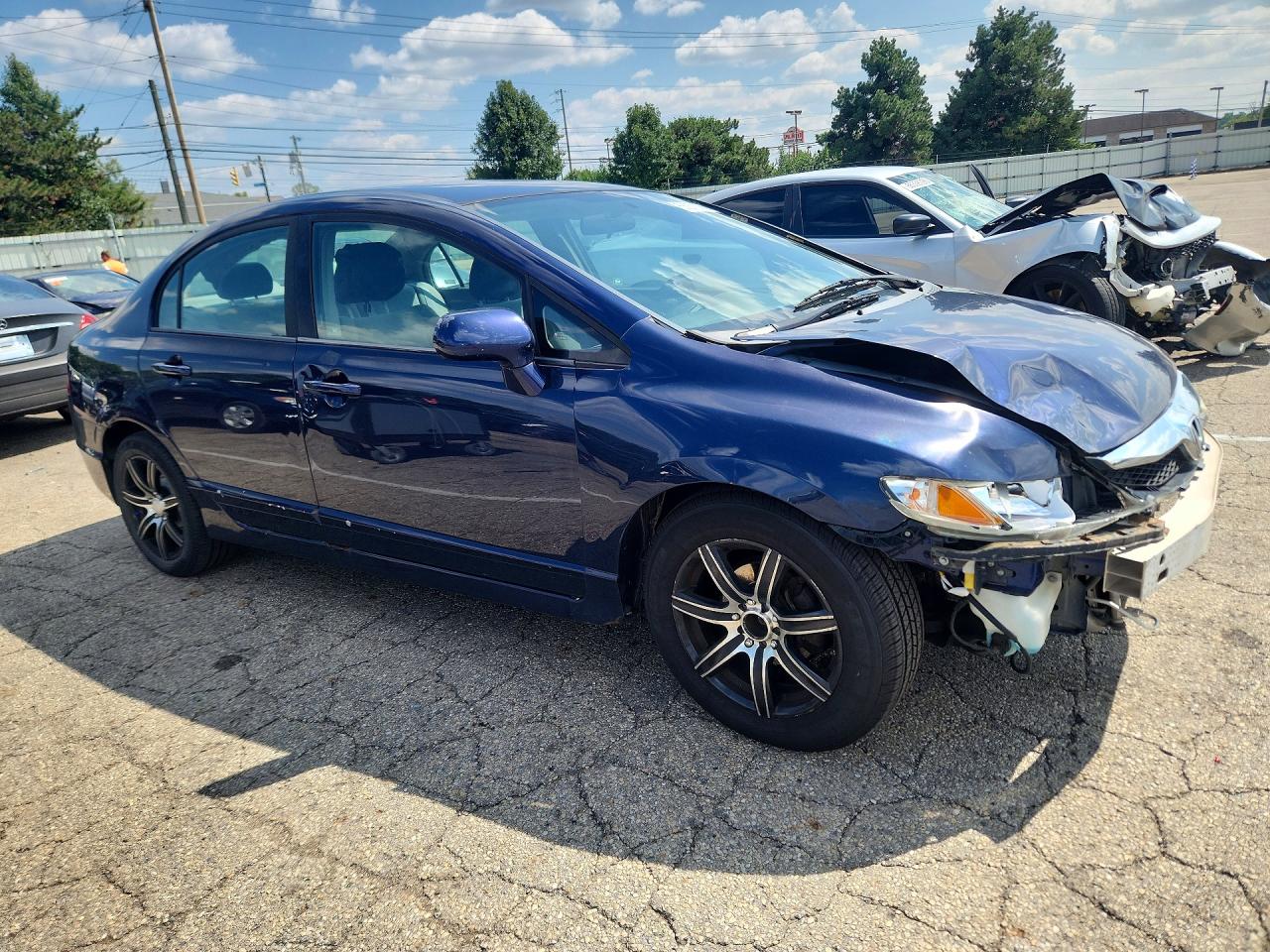 2009 Honda Civic Lx Blue vin: 19XFA16539E003186
