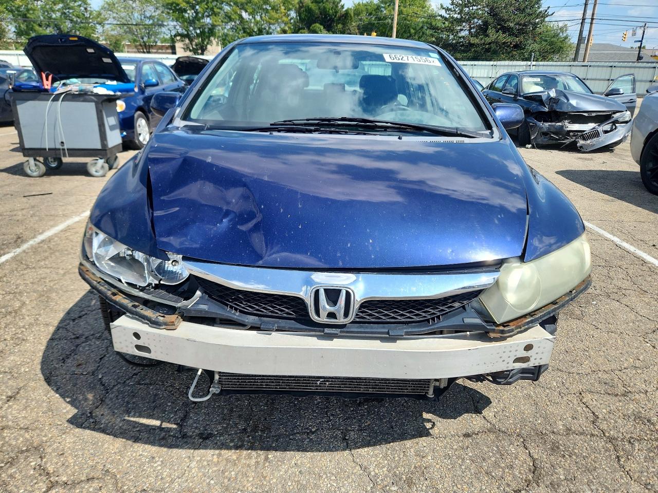 2009 Honda Civic Lx Blue vin: 19XFA16539E003186