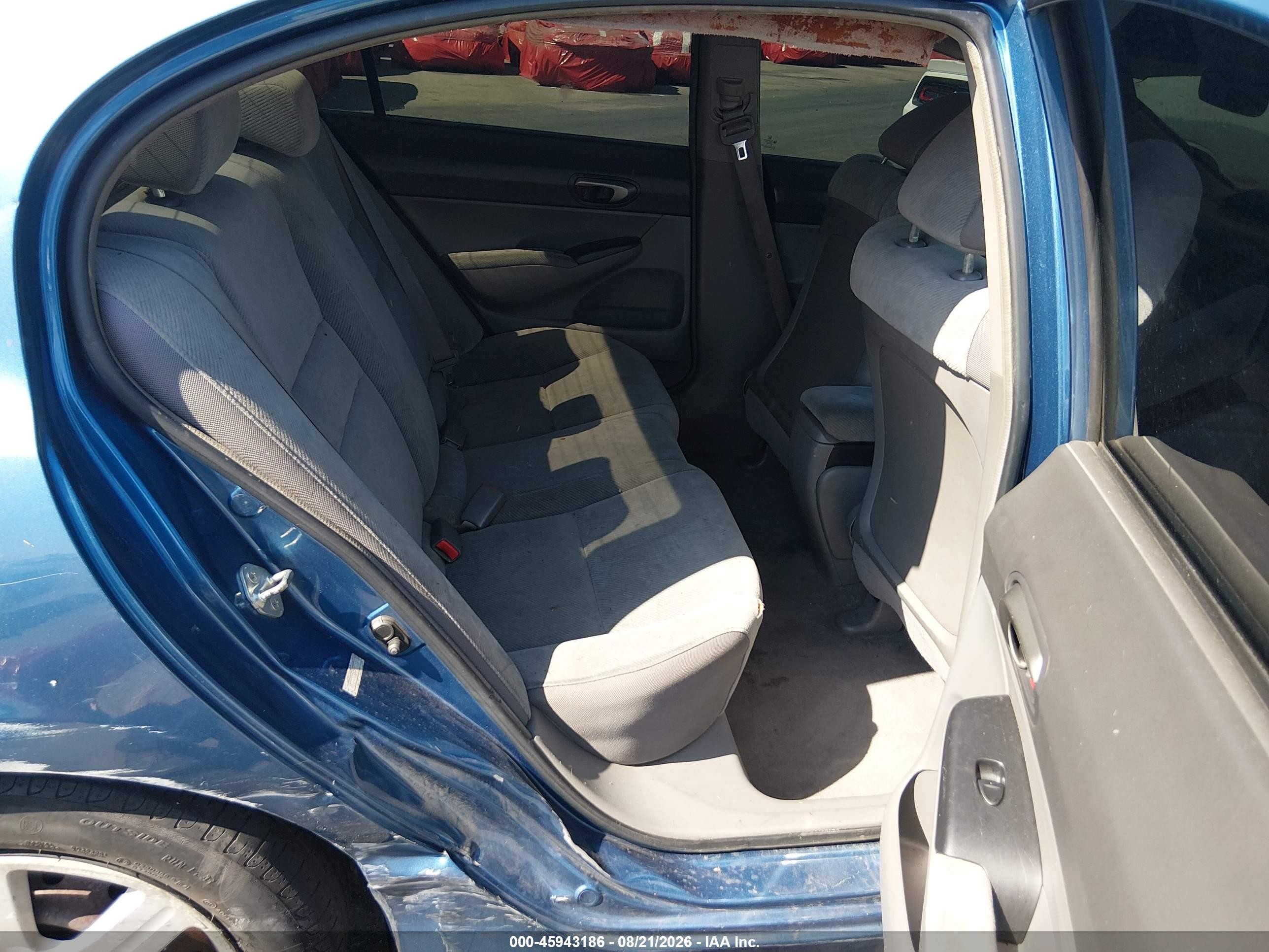 2009 Honda Civic Lx Blue vin: 19XFA16539E016858