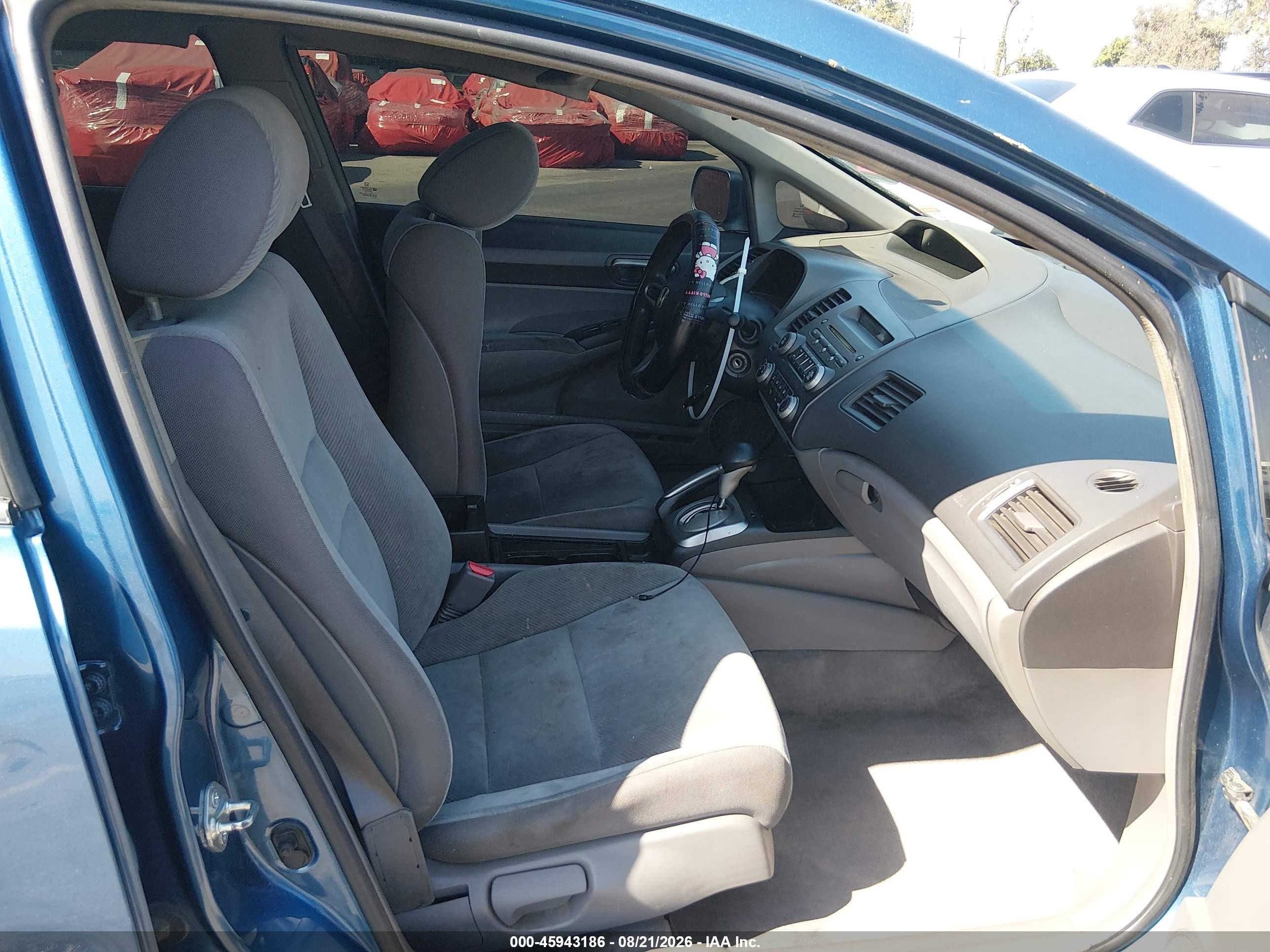 2009 Honda Civic Lx Blue vin: 19XFA16539E016858