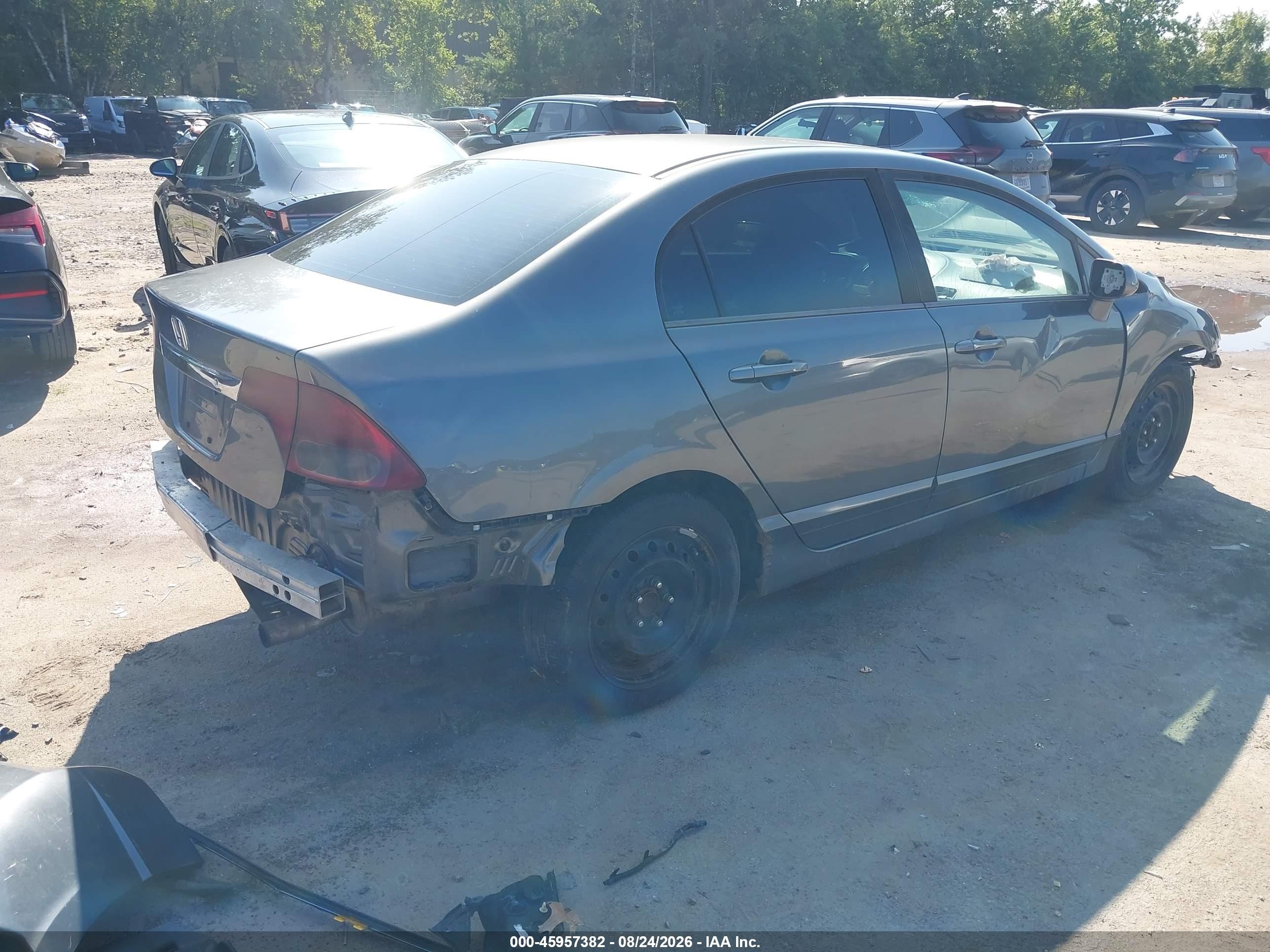 2009 Honda Civic Lx Серый vin: 19XFA16539E024832