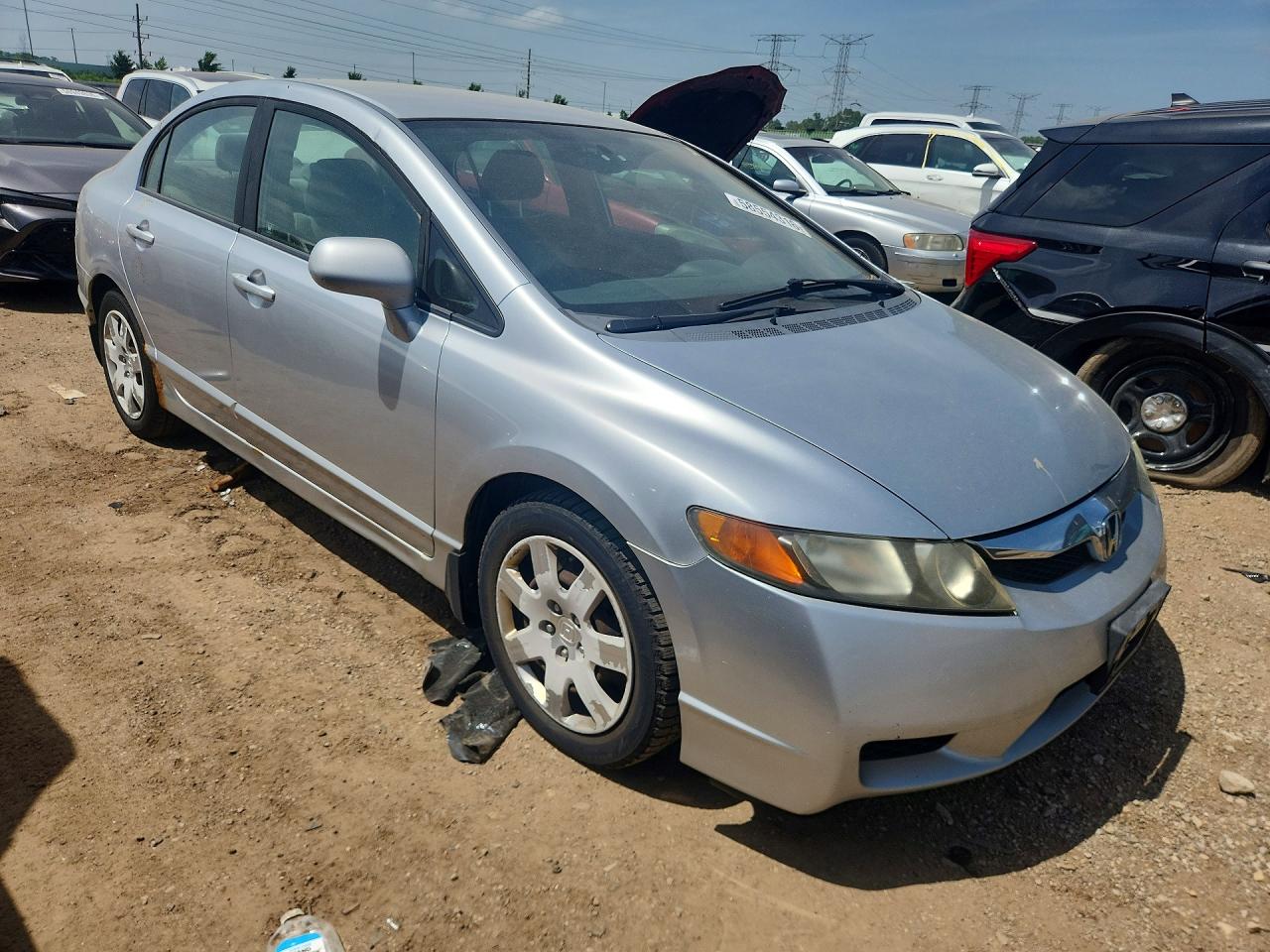 2009 Honda Civic Lx Silver vin: 19XFA16539E028895