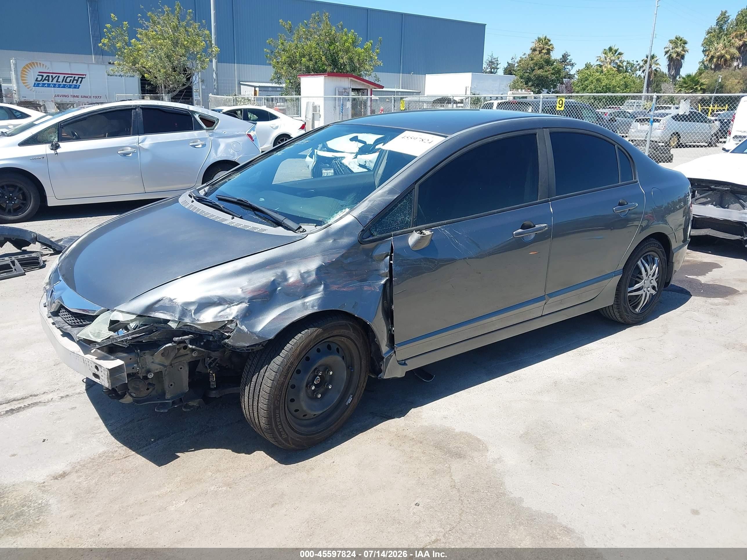 2009 Honda Civic Lx Gray vin: 19XFA16539E031120