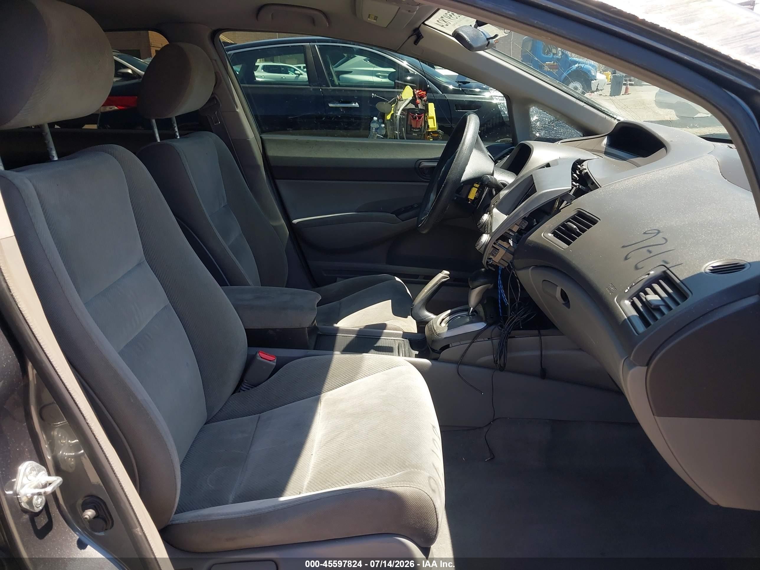 2009 Honda Civic Lx Gray vin: 19XFA16539E031120