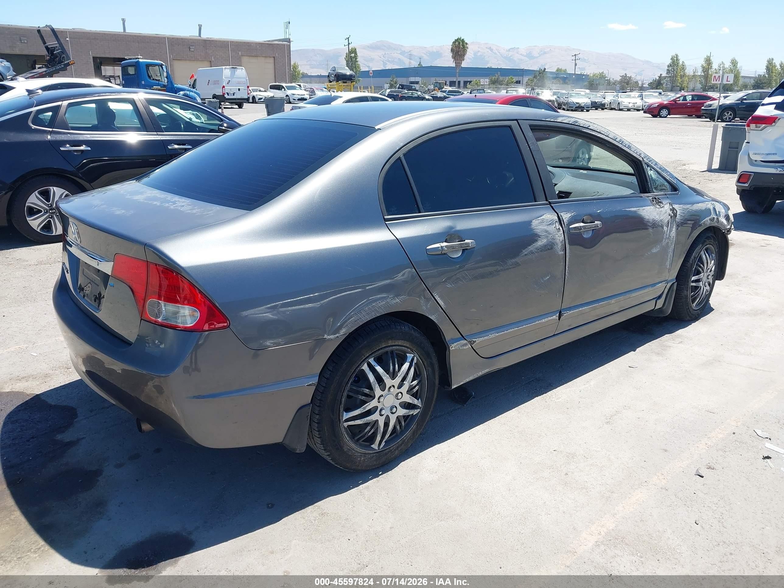 2009 Honda Civic Lx Gray vin: 19XFA16539E031120