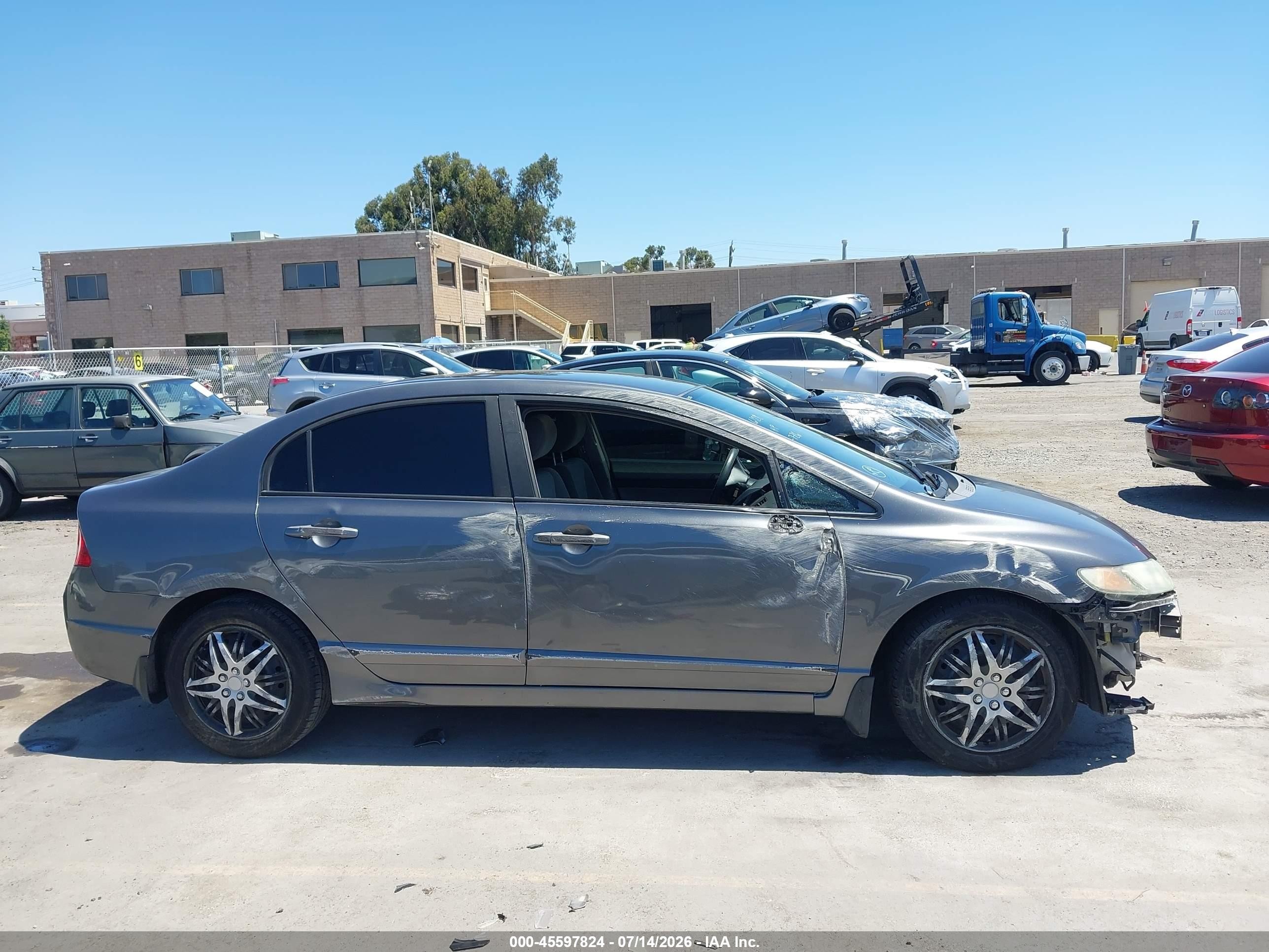 2009 Honda Civic Lx Gray vin: 19XFA16539E031120