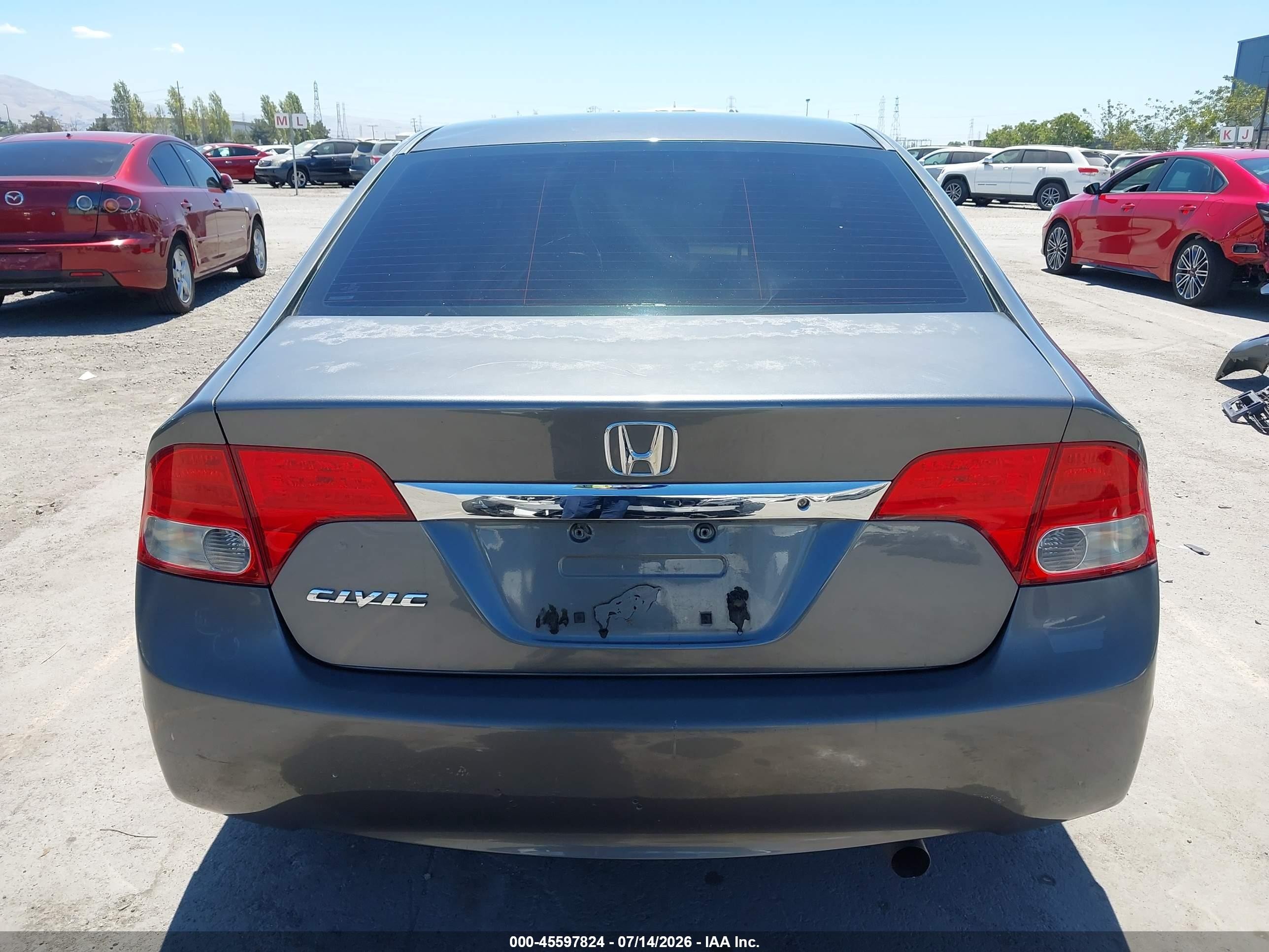 2009 Honda Civic Lx Gray vin: 19XFA16539E031120