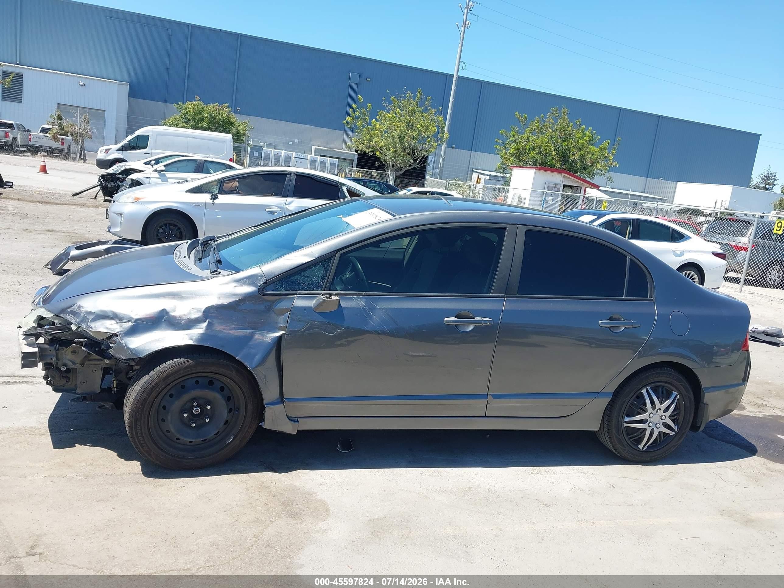 2009 Honda Civic Lx Gray vin: 19XFA16539E031120