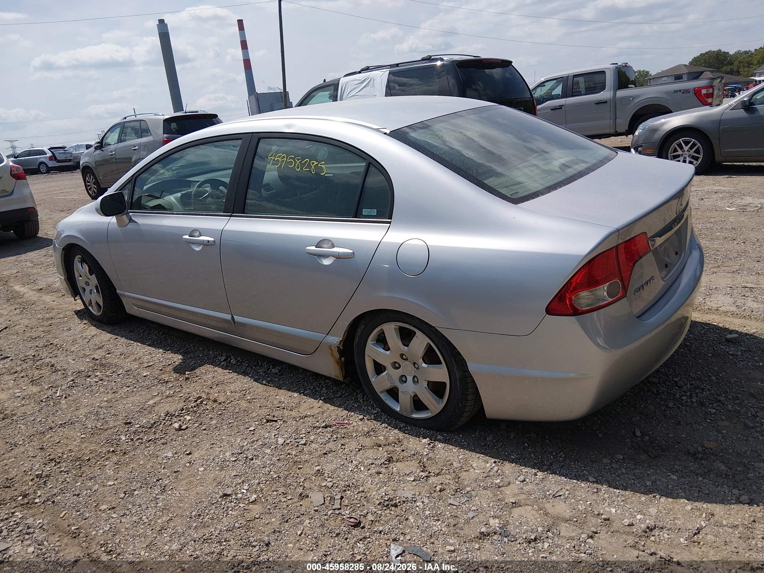 2009 Honda Civic Lx Серебряный vin: 19XFA16539E046684