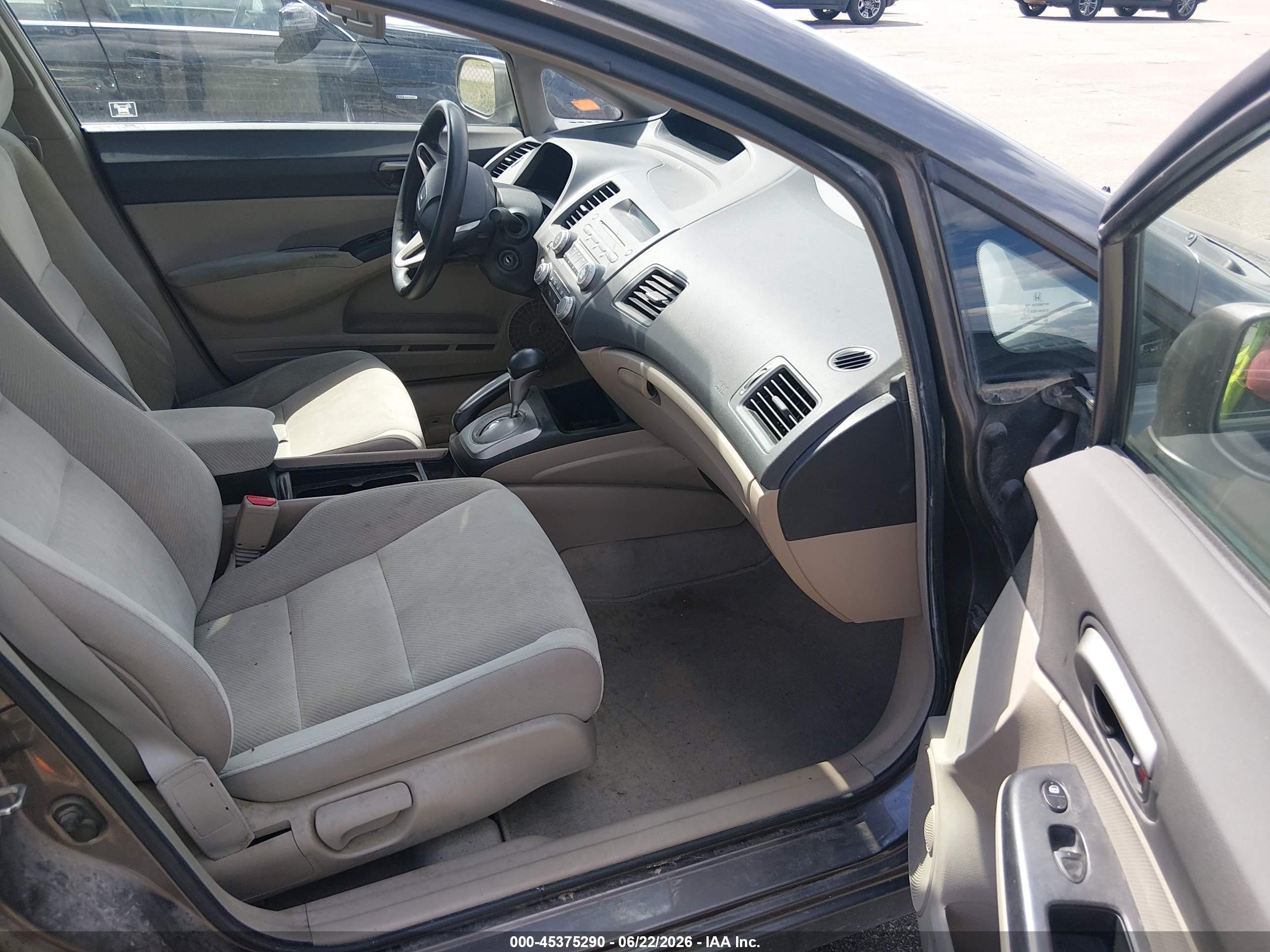 2009 Honda Civic Lx Gray vin: 19XFA16549E003729
