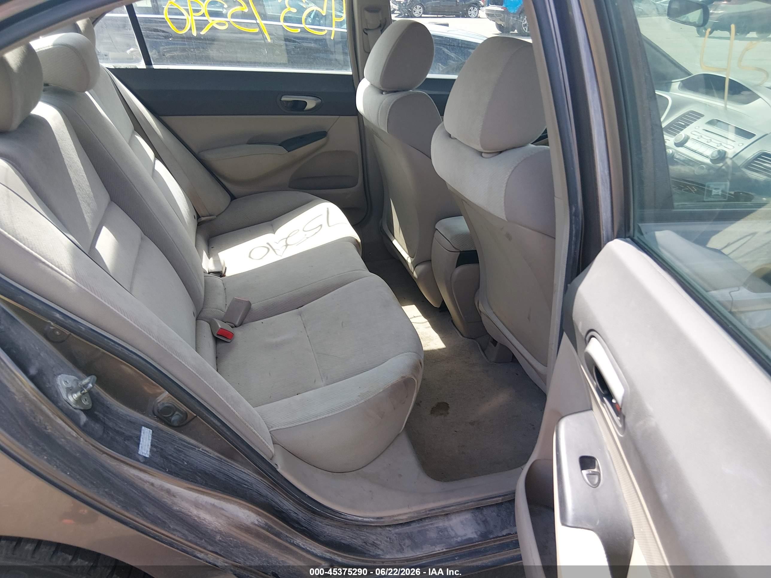 2009 Honda Civic Lx Gray vin: 19XFA16549E003729