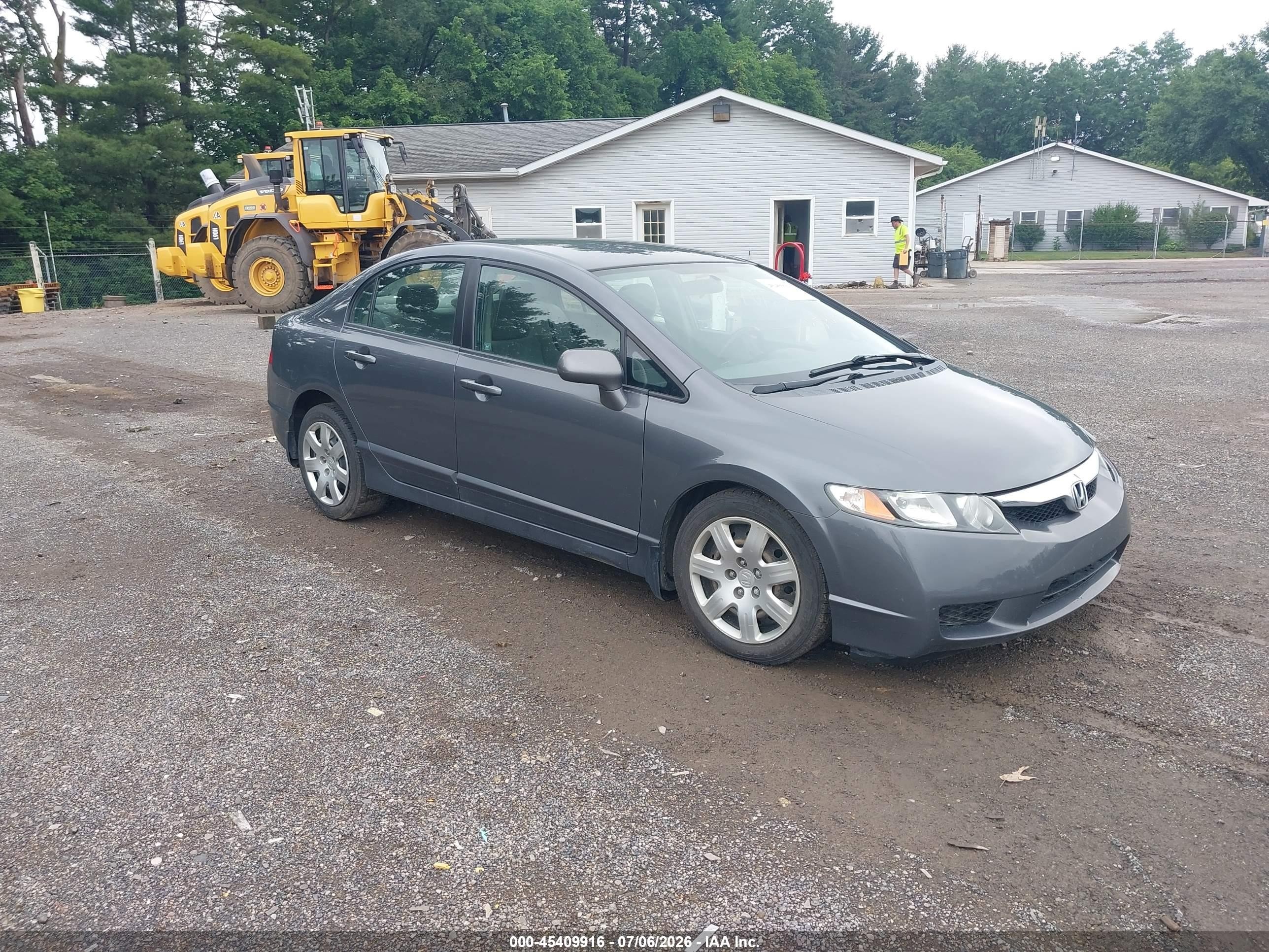 2009 Honda Civic Lx Gray vin: 19XFA16549E025181