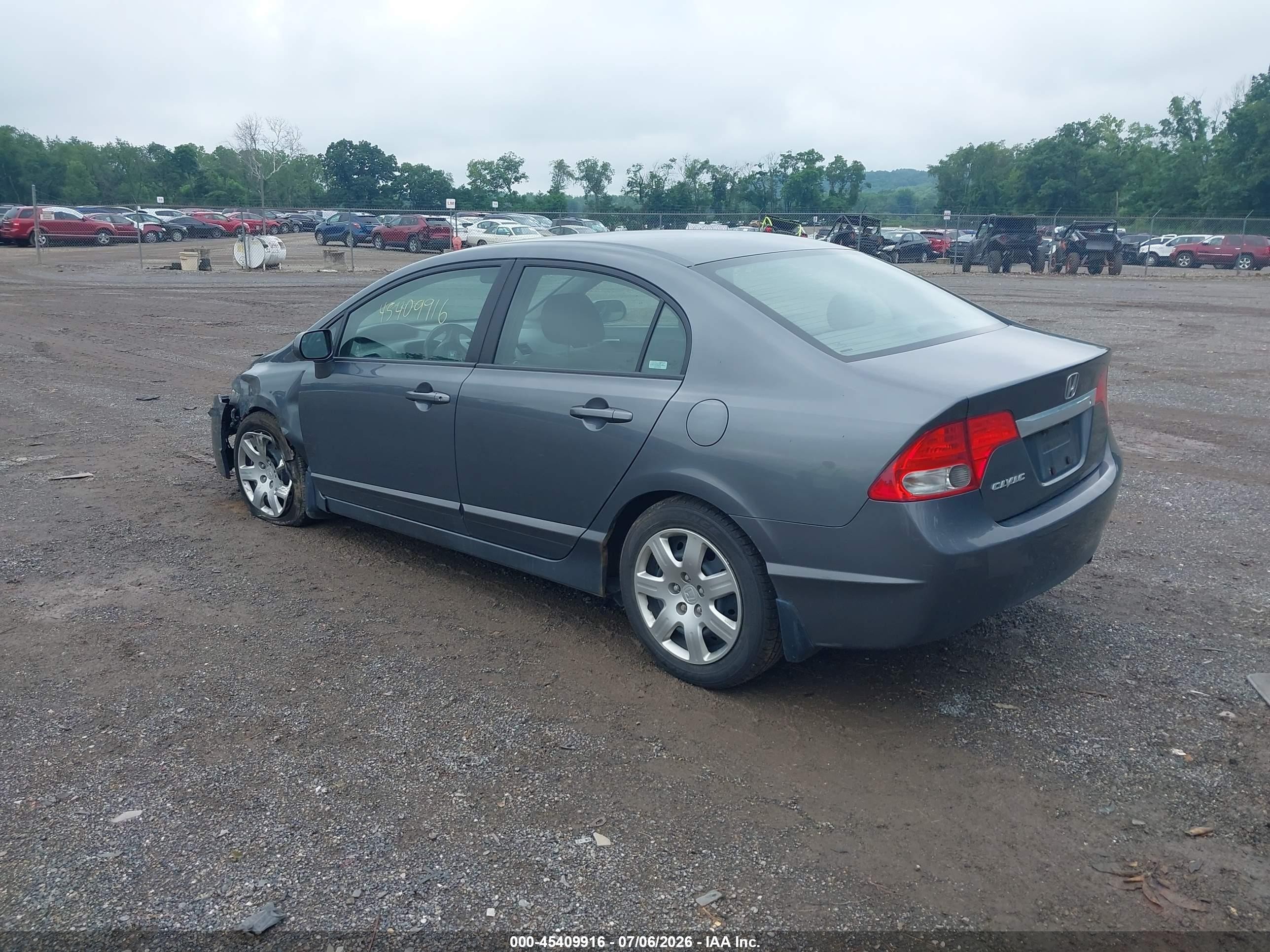 2009 Honda Civic Lx Gray vin: 19XFA16549E025181