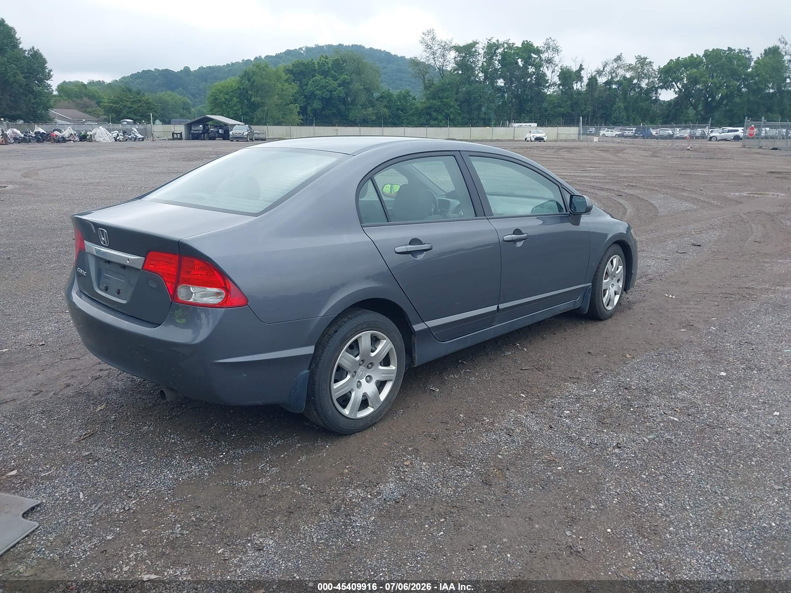 2009 Honda Civic Lx Gray vin: 19XFA16549E025181