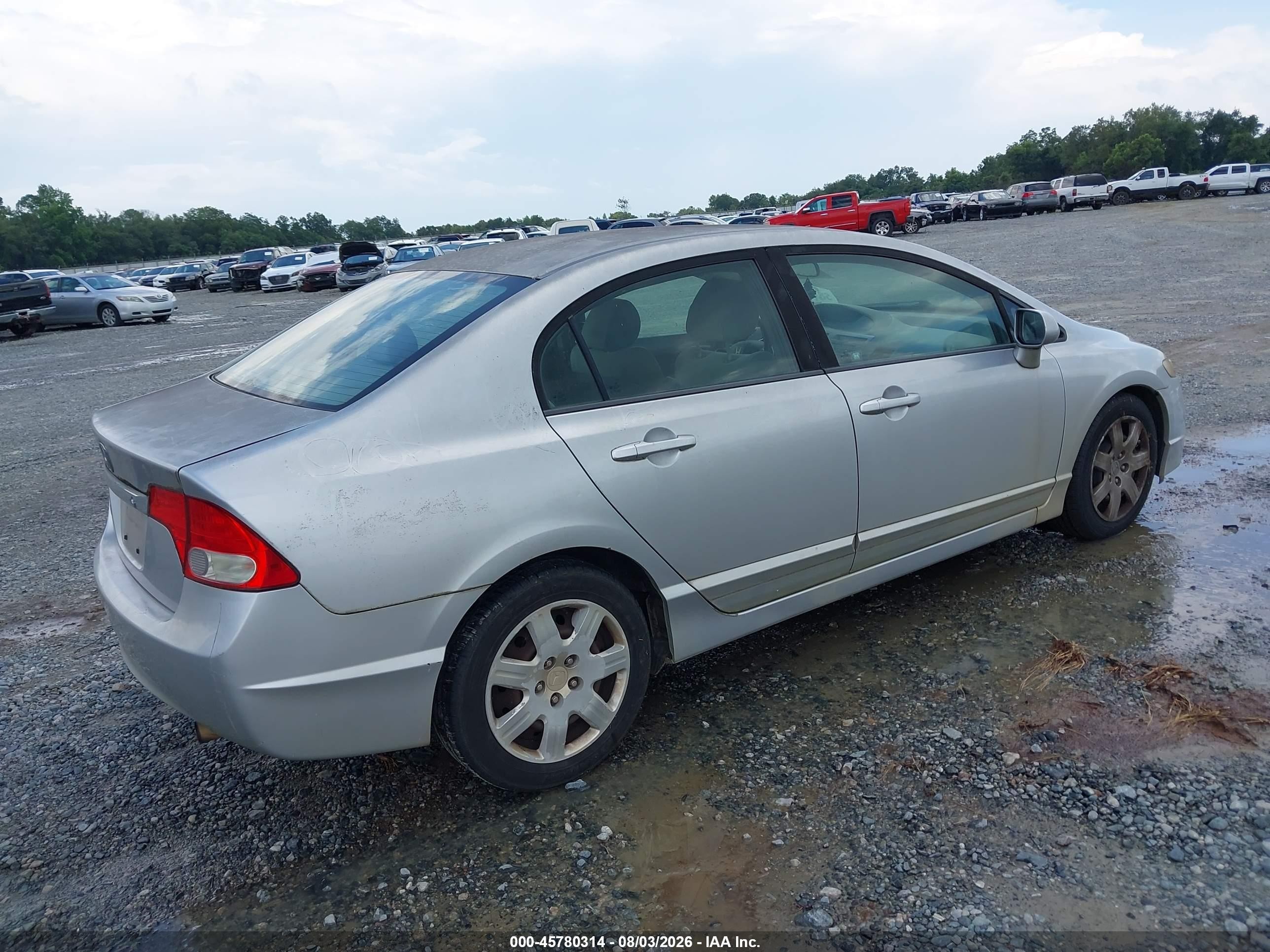 2009 Honda Civic Lx Silver vin: 19XFA16549E025827