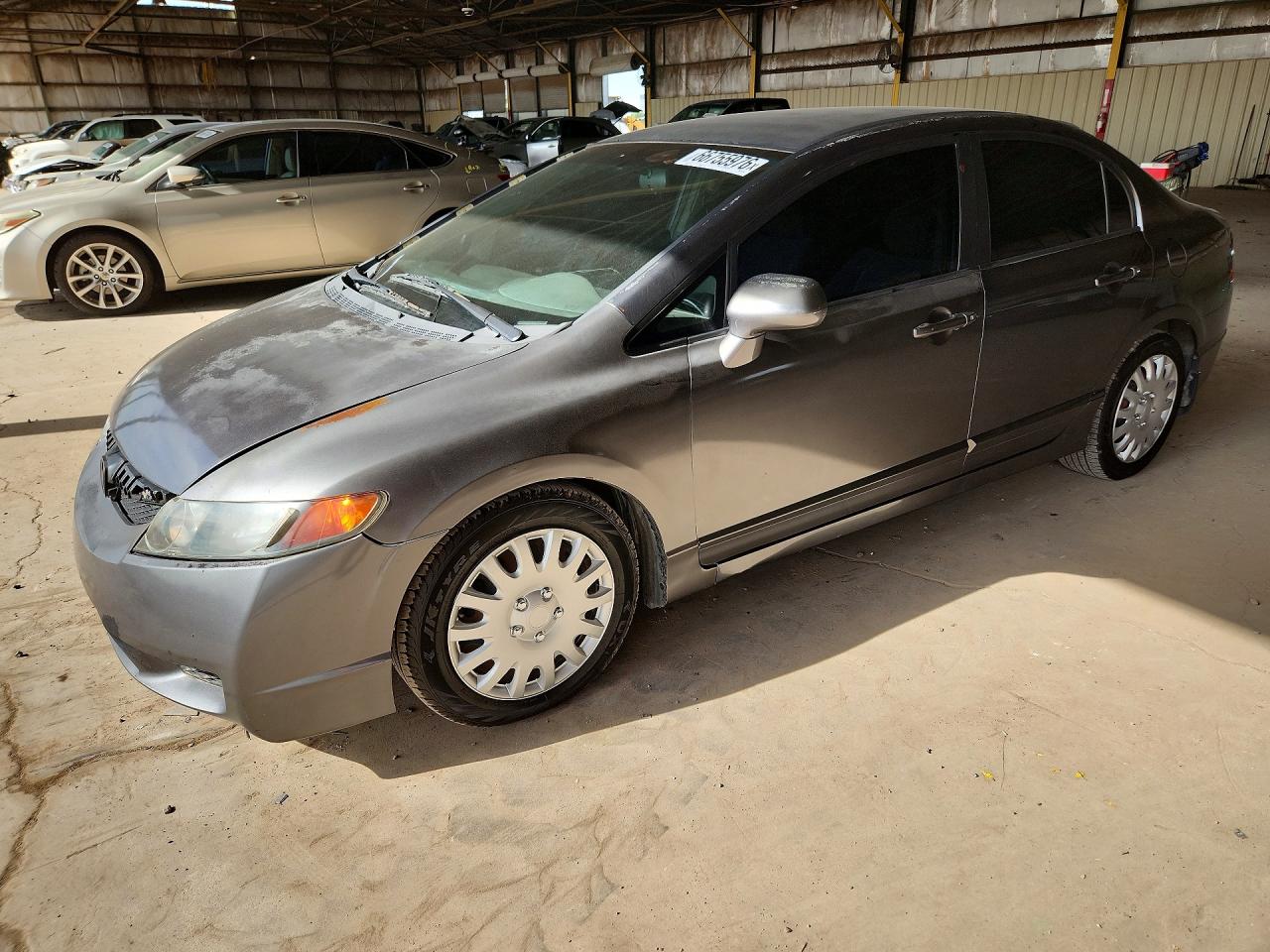 2009 Honda Civic Lx Gray vin: 19XFA16549E048136