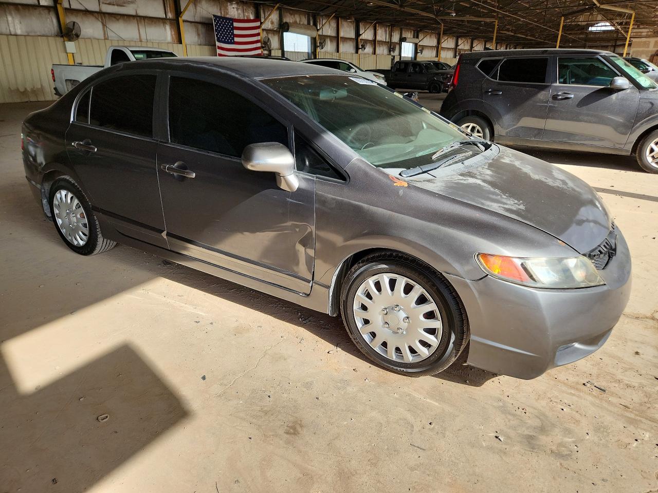 2009 Honda Civic Lx Gray vin: 19XFA16549E048136