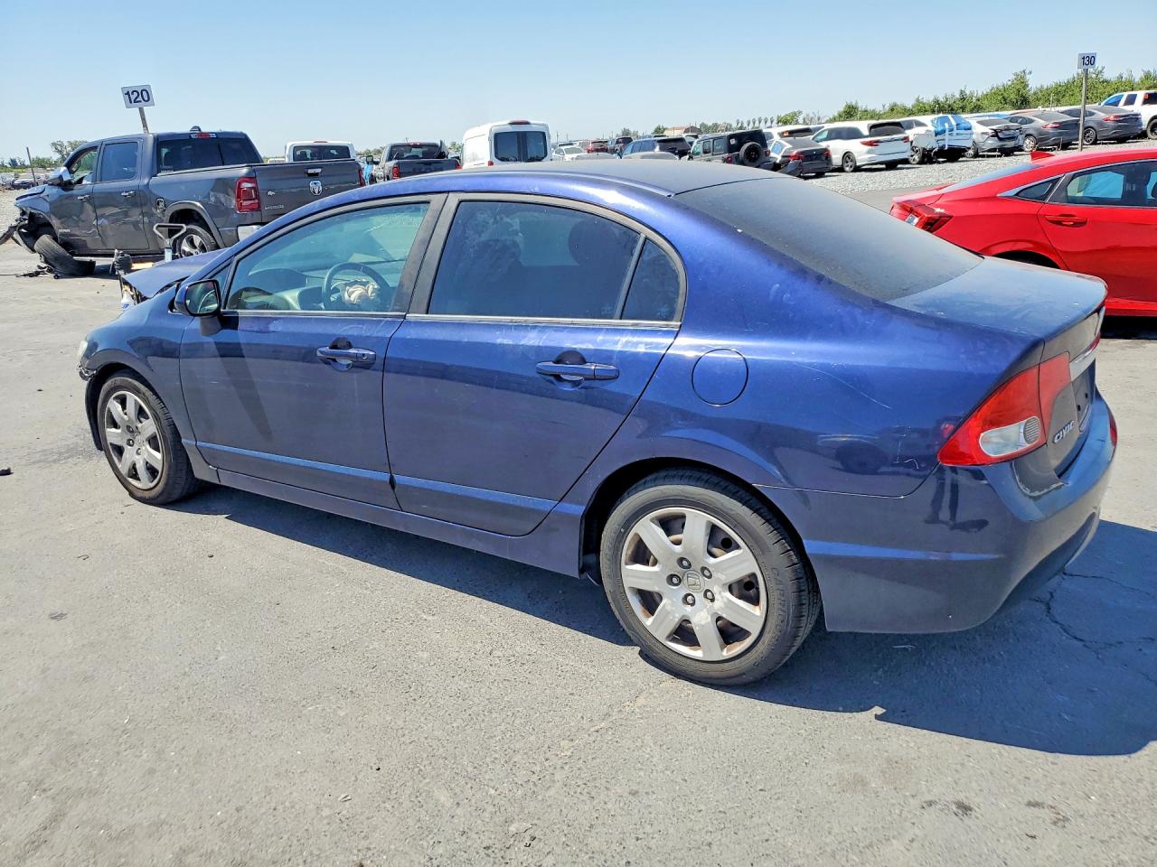 2009 Honda Civic Lx Blue vin: 19XFA16559E030986
