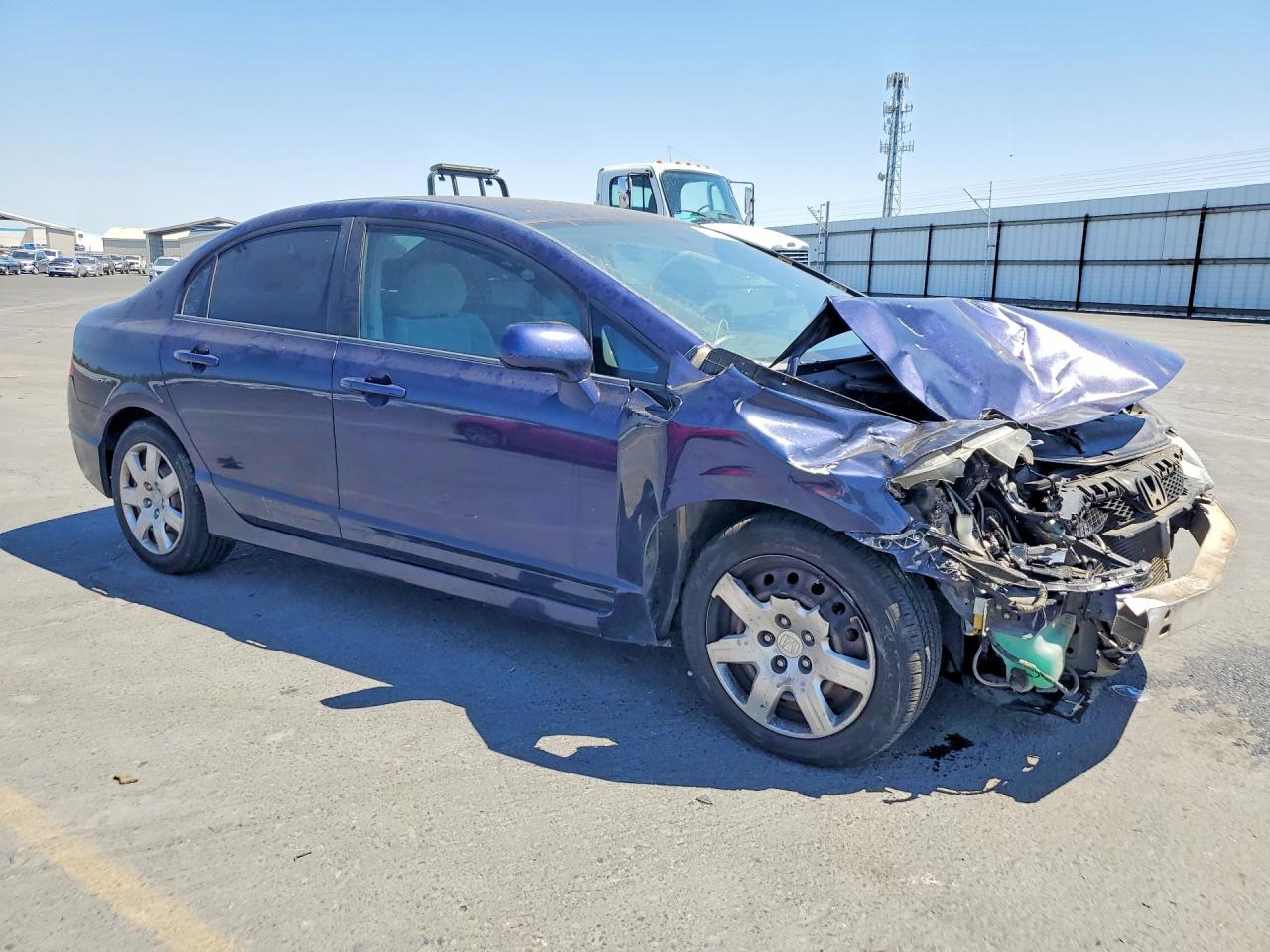 2009 Honda Civic Lx Blue vin: 19XFA16559E030986