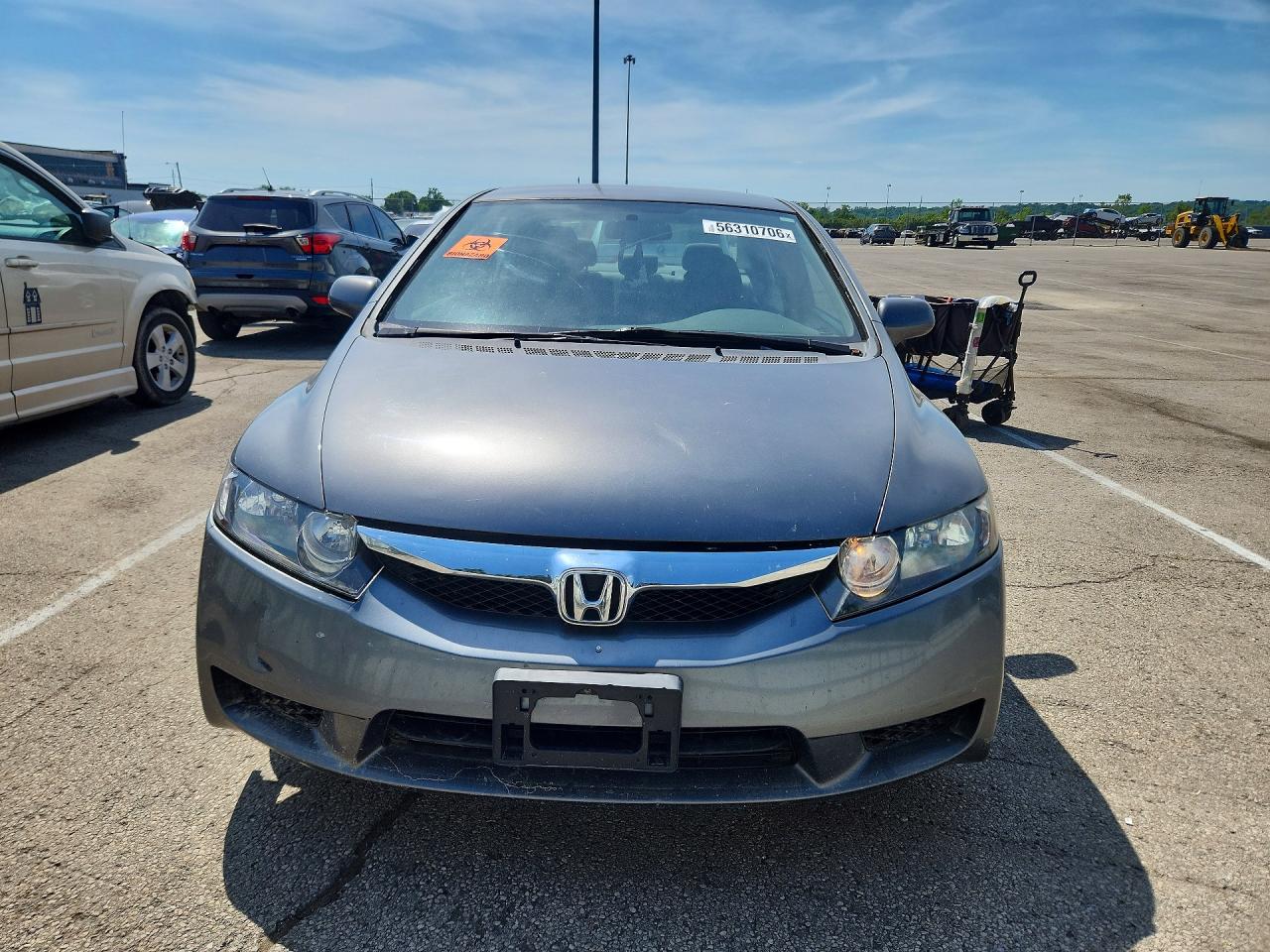 2009 Honda Civic Lx Gray vin: 19XFA16559E042474