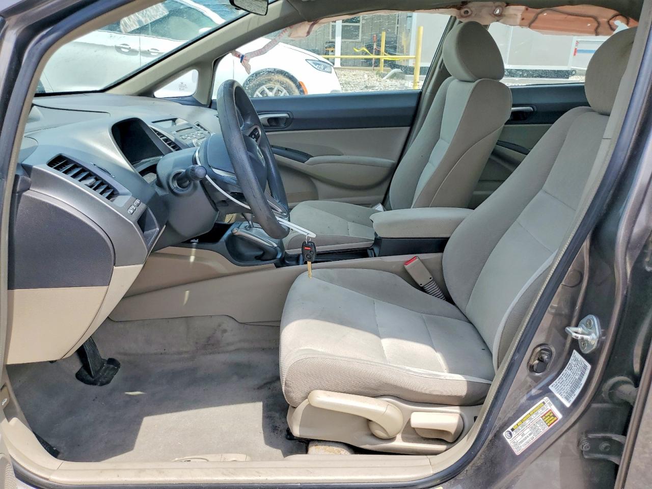 2009 Honda Civic Lx Gray vin: 19XFA16559E043348