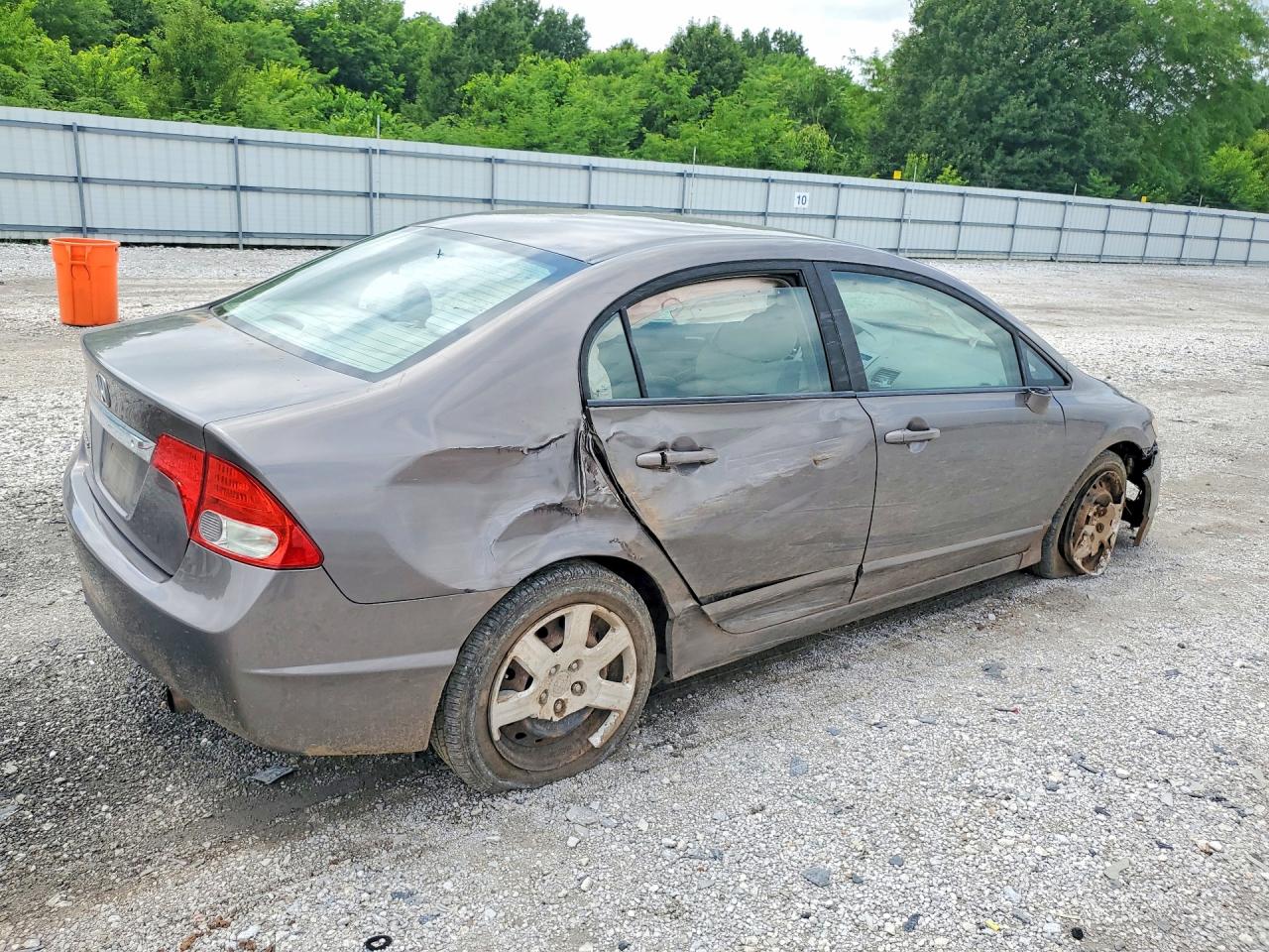 2009 Honda Civic Lx Gray vin: 19XFA16559E043348