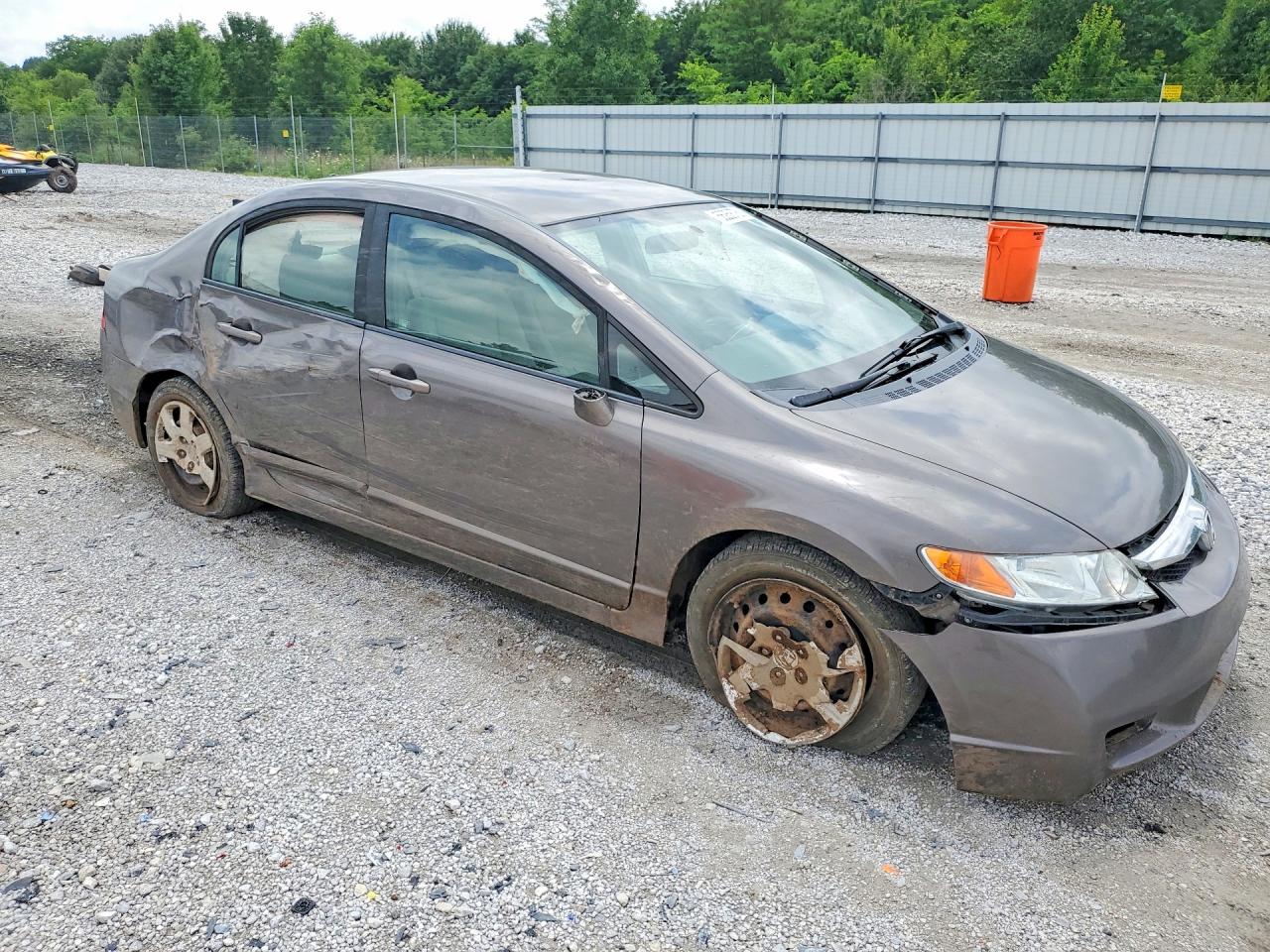 2009 Honda Civic Lx Gray vin: 19XFA16559E043348