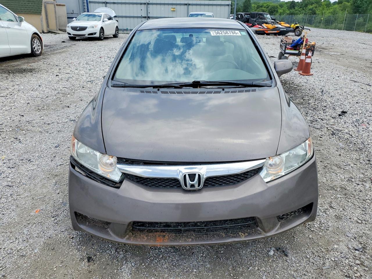 2009 Honda Civic Lx Gray vin: 19XFA16559E043348